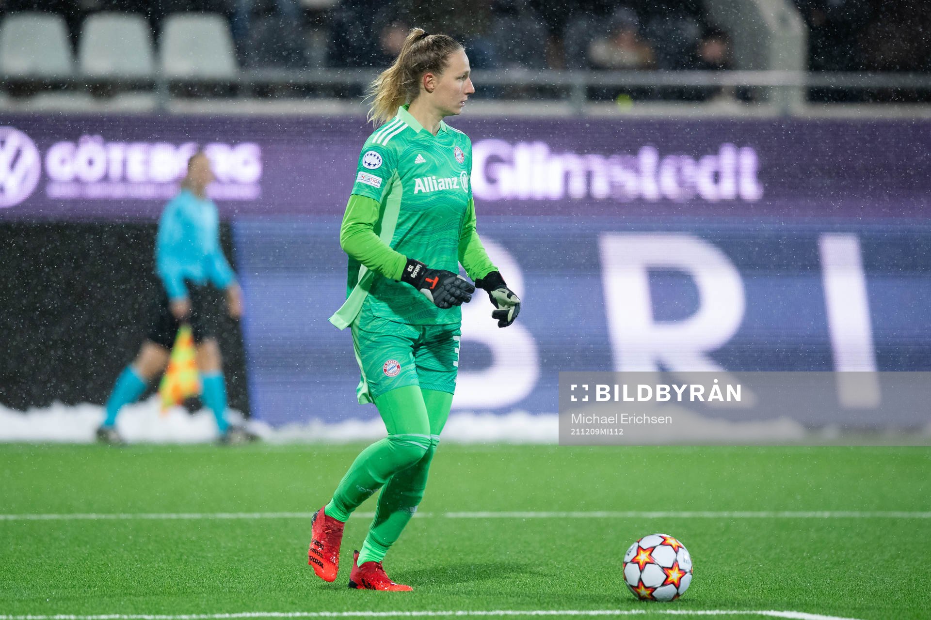 Goalkeeper Janina Leitzig of Bayern Munich