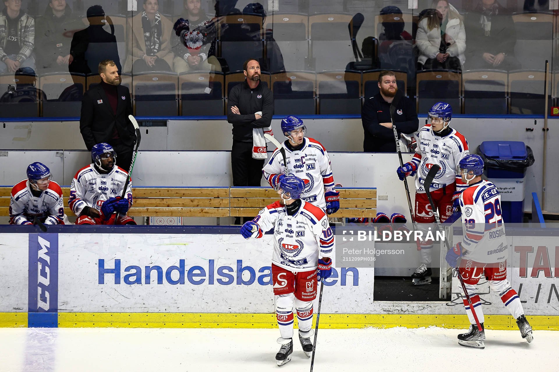 Oskarshamns bås med tränare Martin Filander