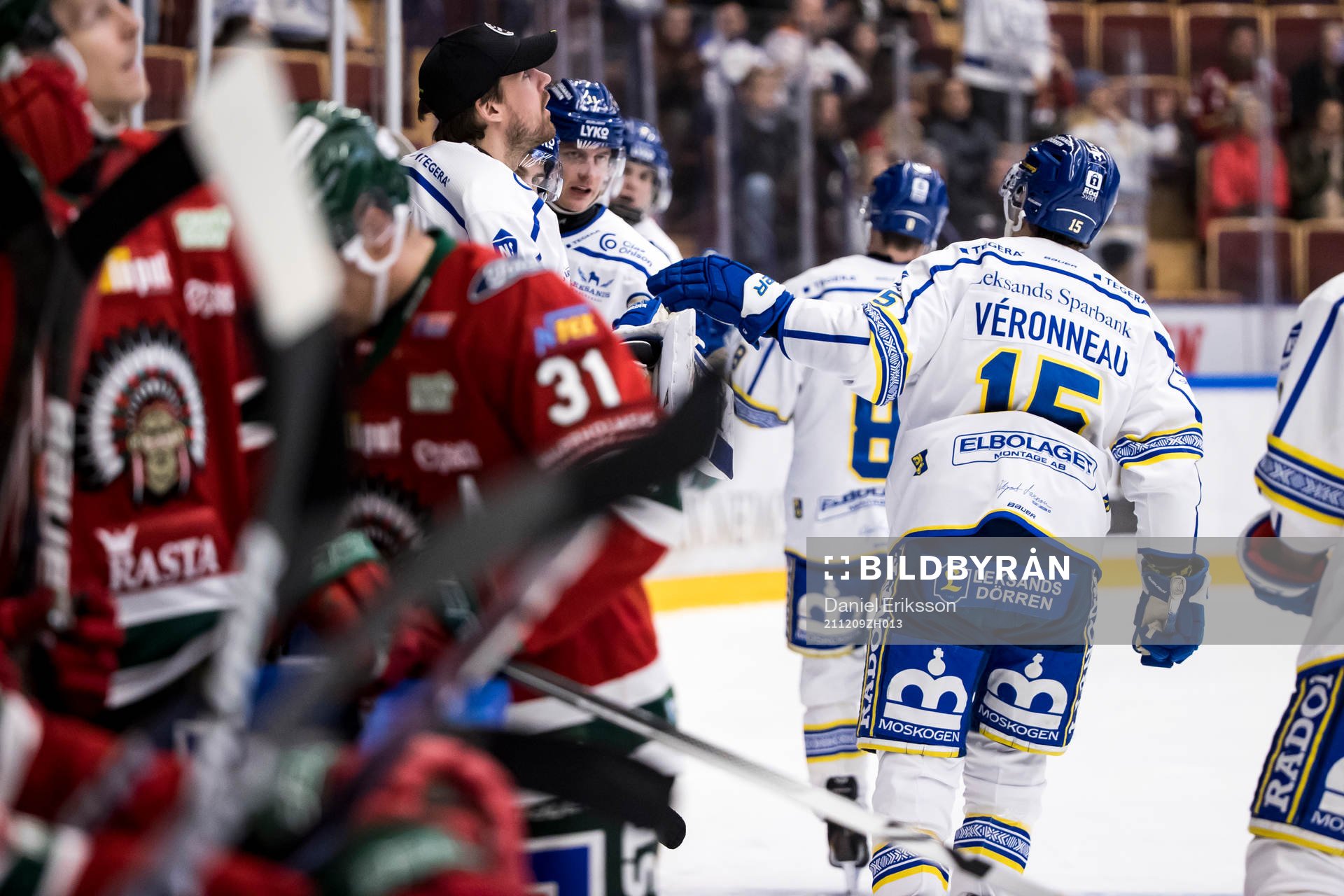 Leksands spelarna jublar