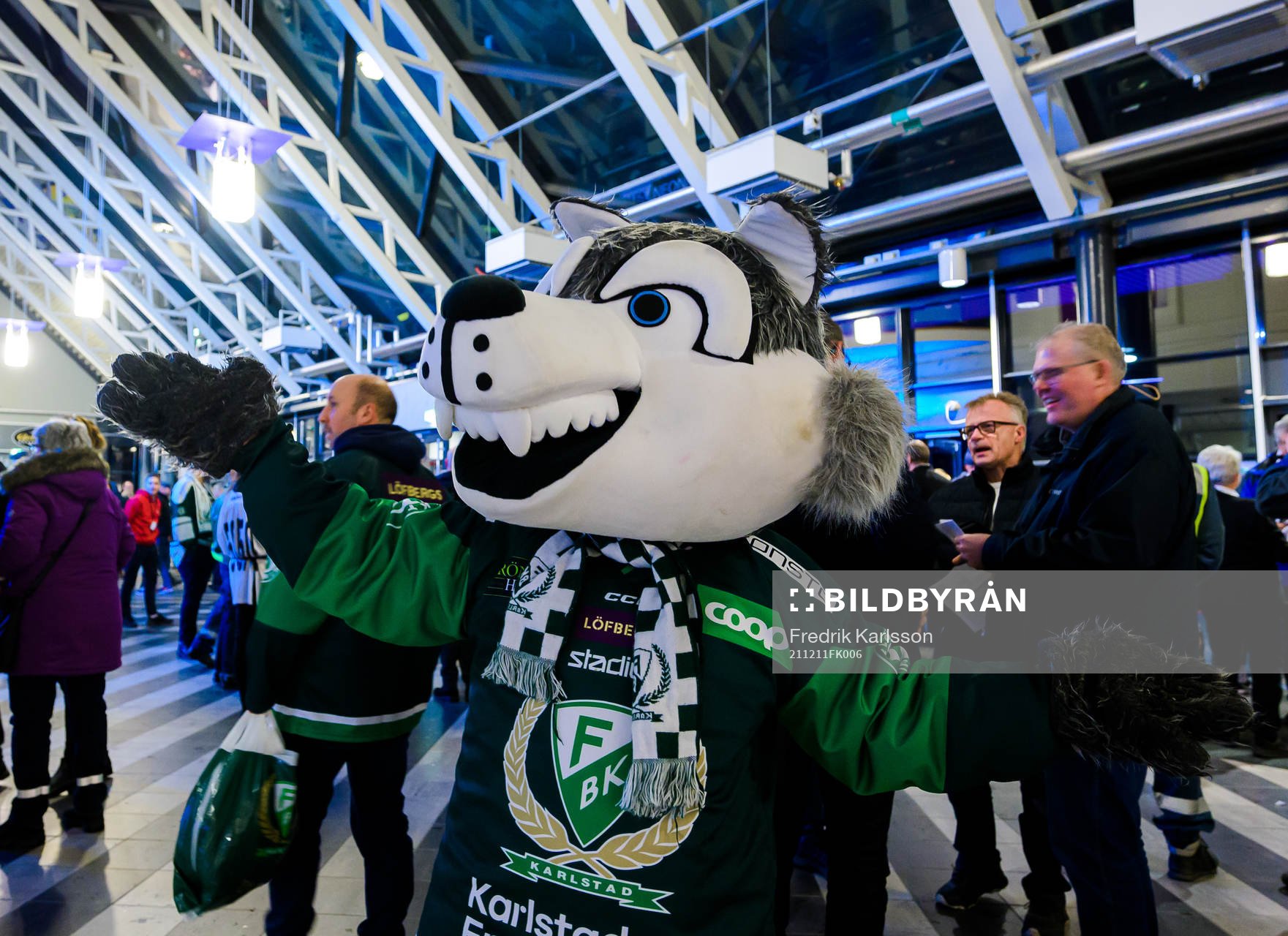 Färjestads maskot Ture Varg