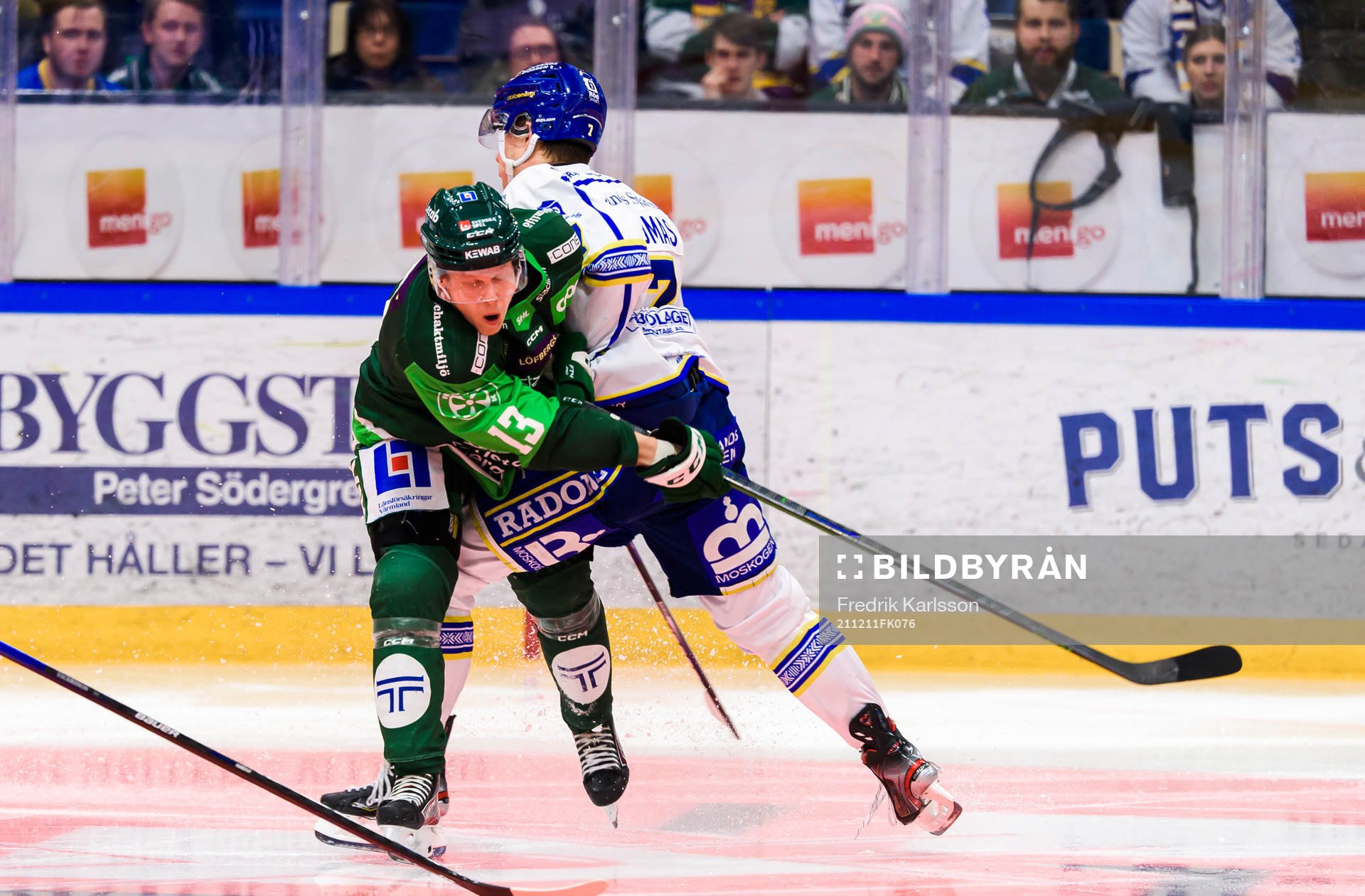 Färjestads Daniel Viksten och Leksands Benjamin Thomas