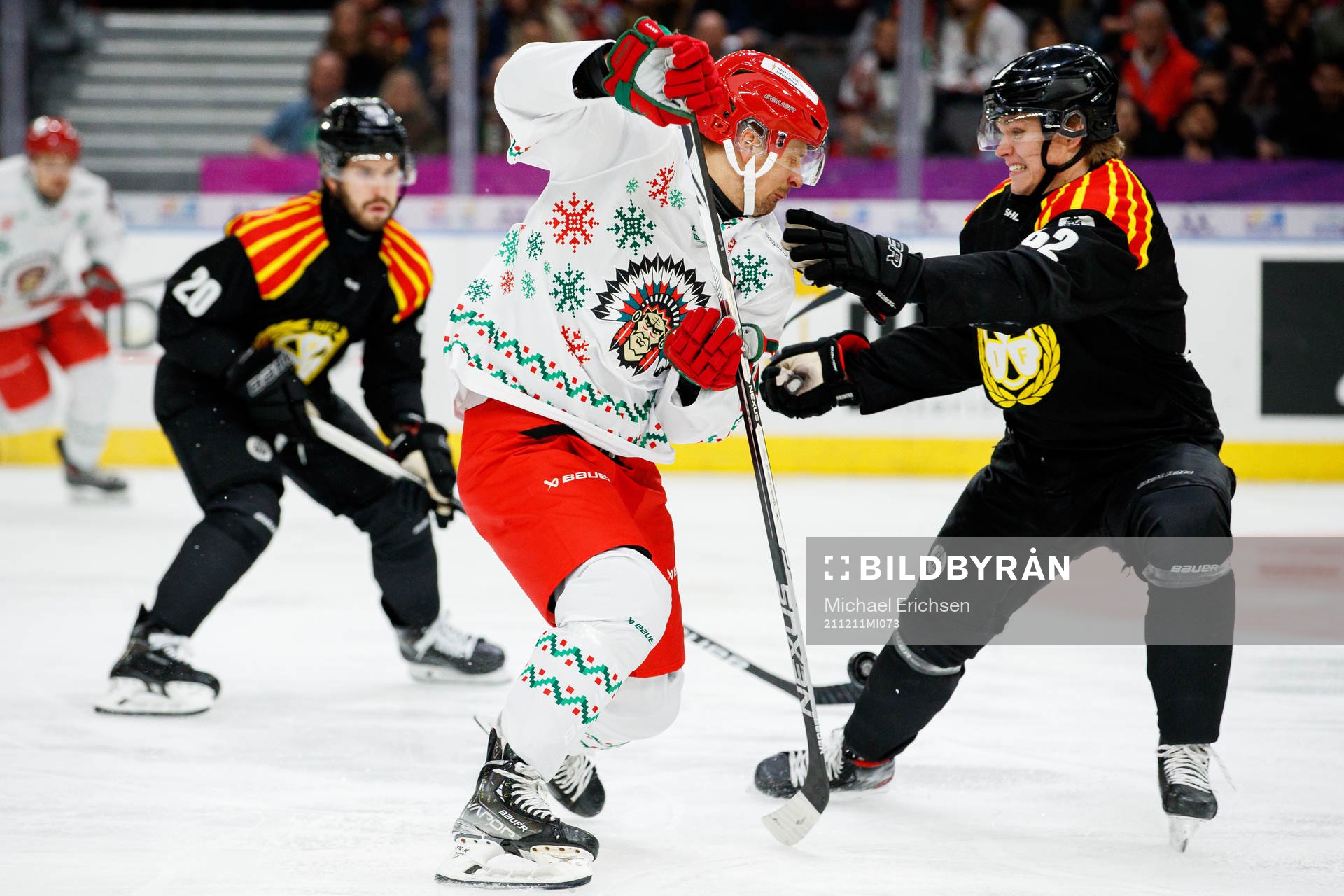 Frölundas Nicklas Lasu  och Brynäs Tom Hedberg