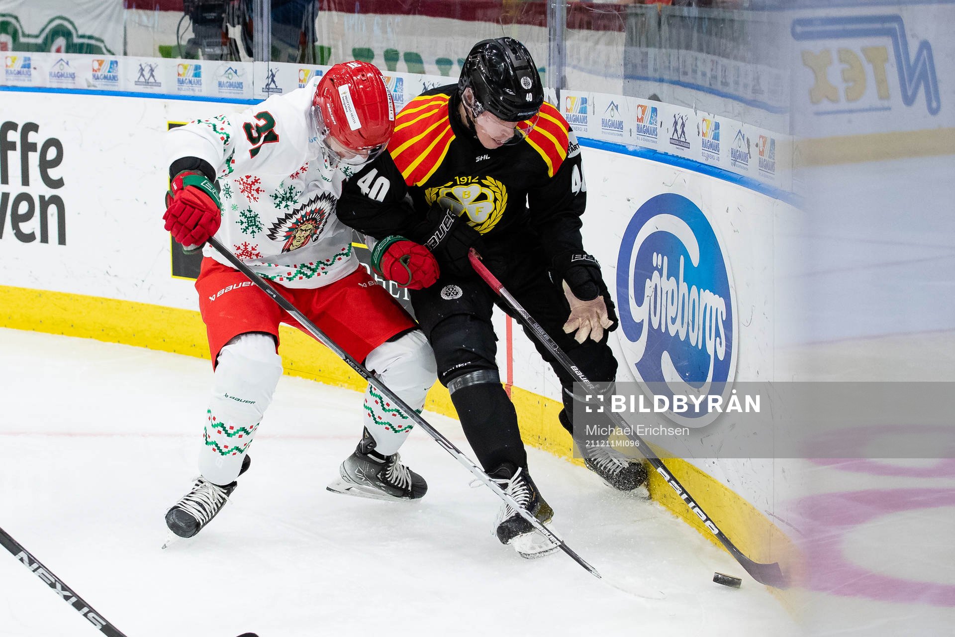 Frölundas Nicklas Lasu  och Brynäs Tomi Sallinen