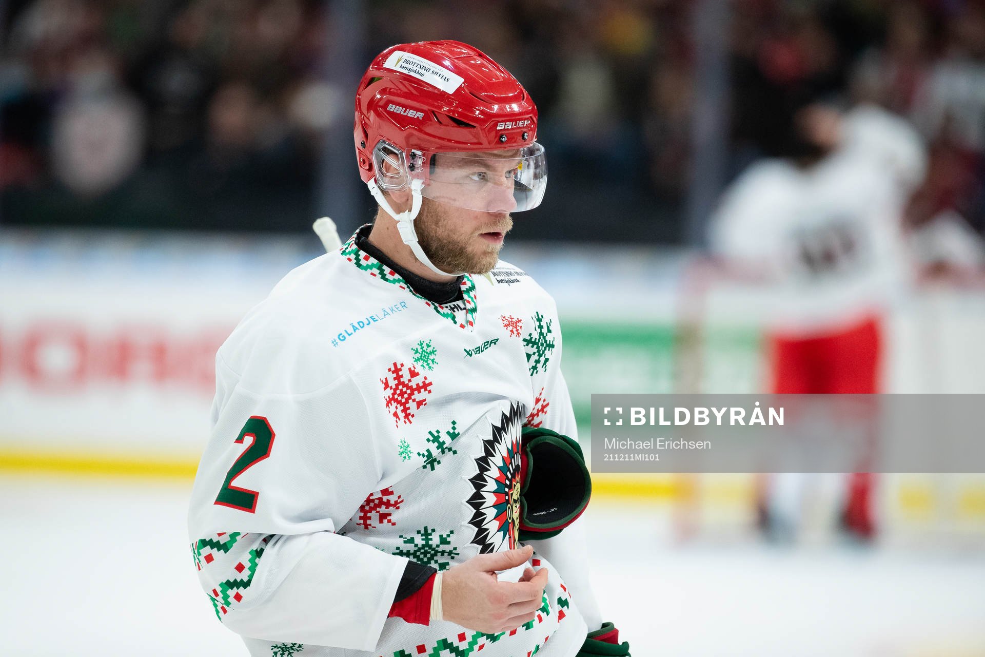 Frölundas Christian Folinunder ishockeymatchen i SHL