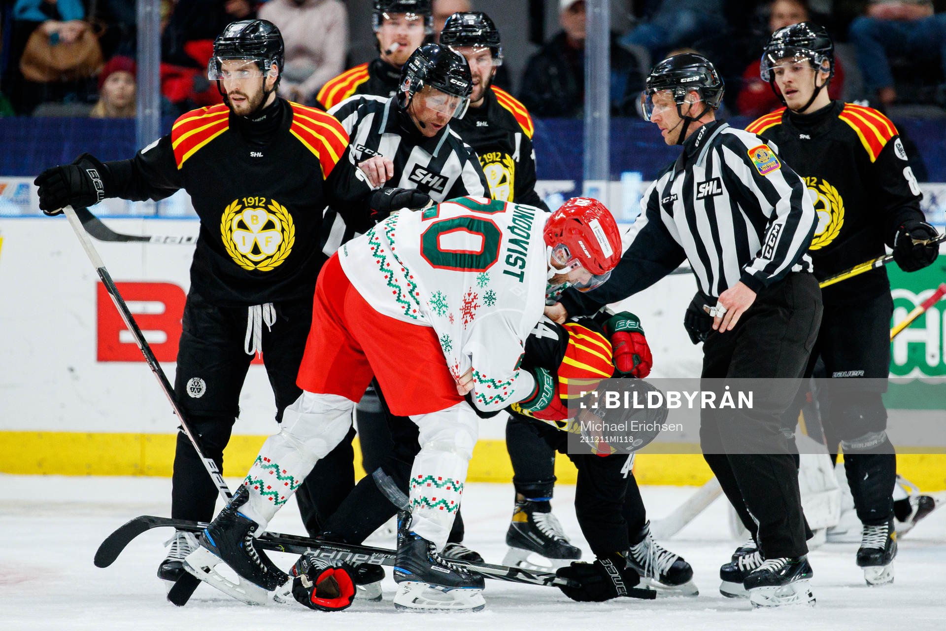Frölundas Joel Lundqvist och Brynäs Nicklas Danielsson
