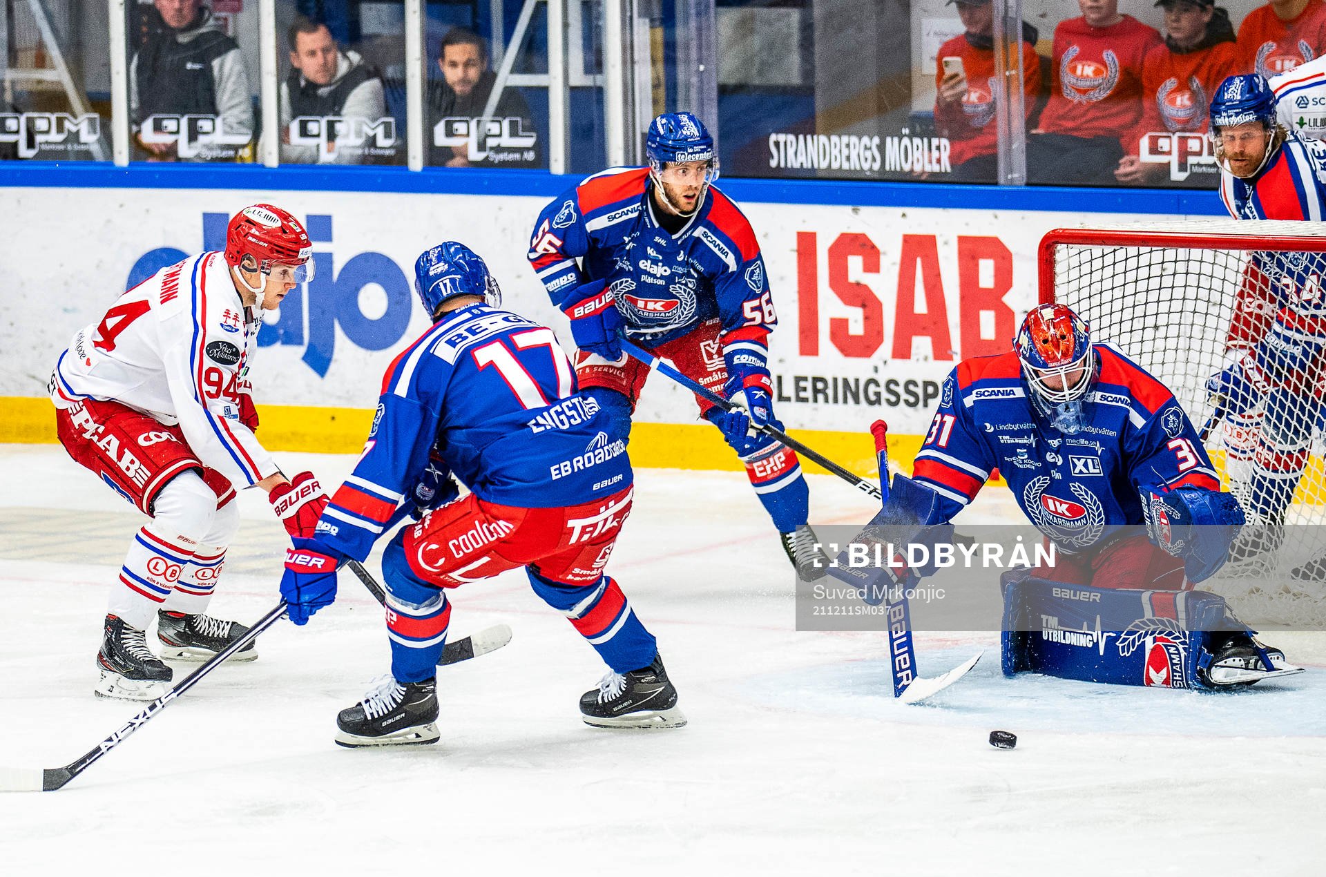 Timrås Sebastian Hartmann och Oskarshamns Jonas Engström