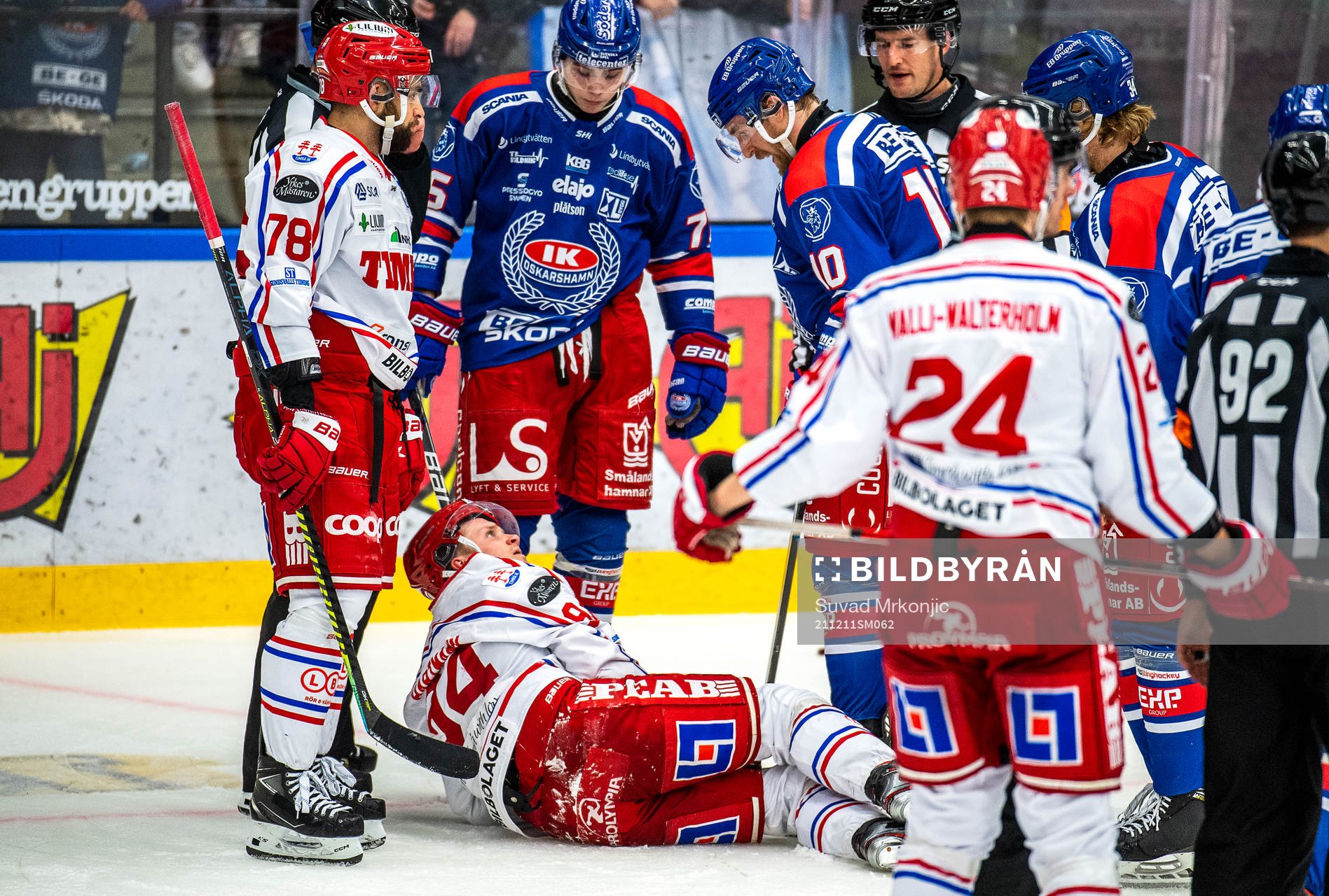 Timrås Sebastian Hartmann och Oskarshamns Dale Weise