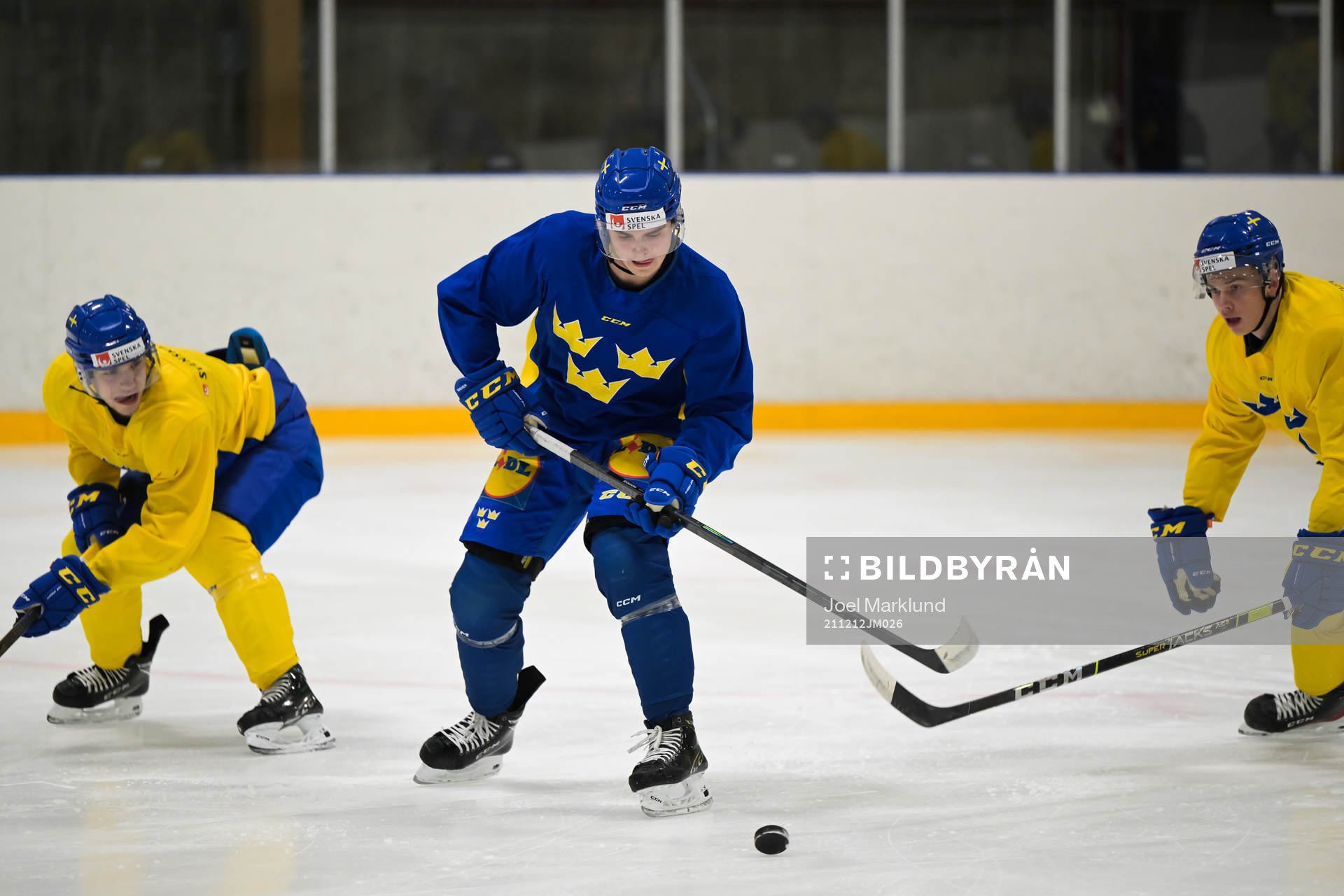Elliot Ekmark of the Swedish under-20 national ice hockey