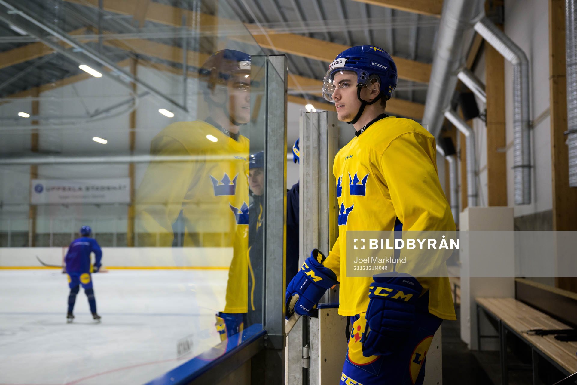 Elias Stenman of the Swedish under-20 national ice hockey