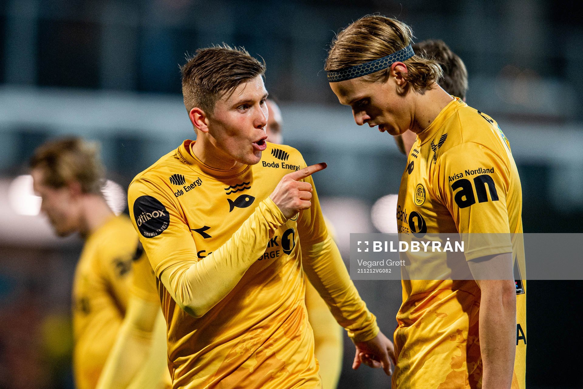 Alfons Sampsted and Ulrik Saltnes of Bodø/Glimt