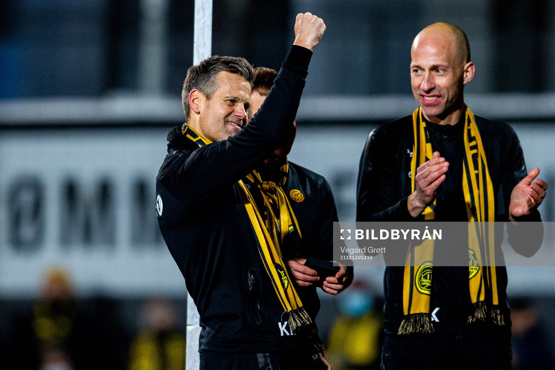 Kjetil Knutsen, head coach of Bodø/Glimt, celebrates