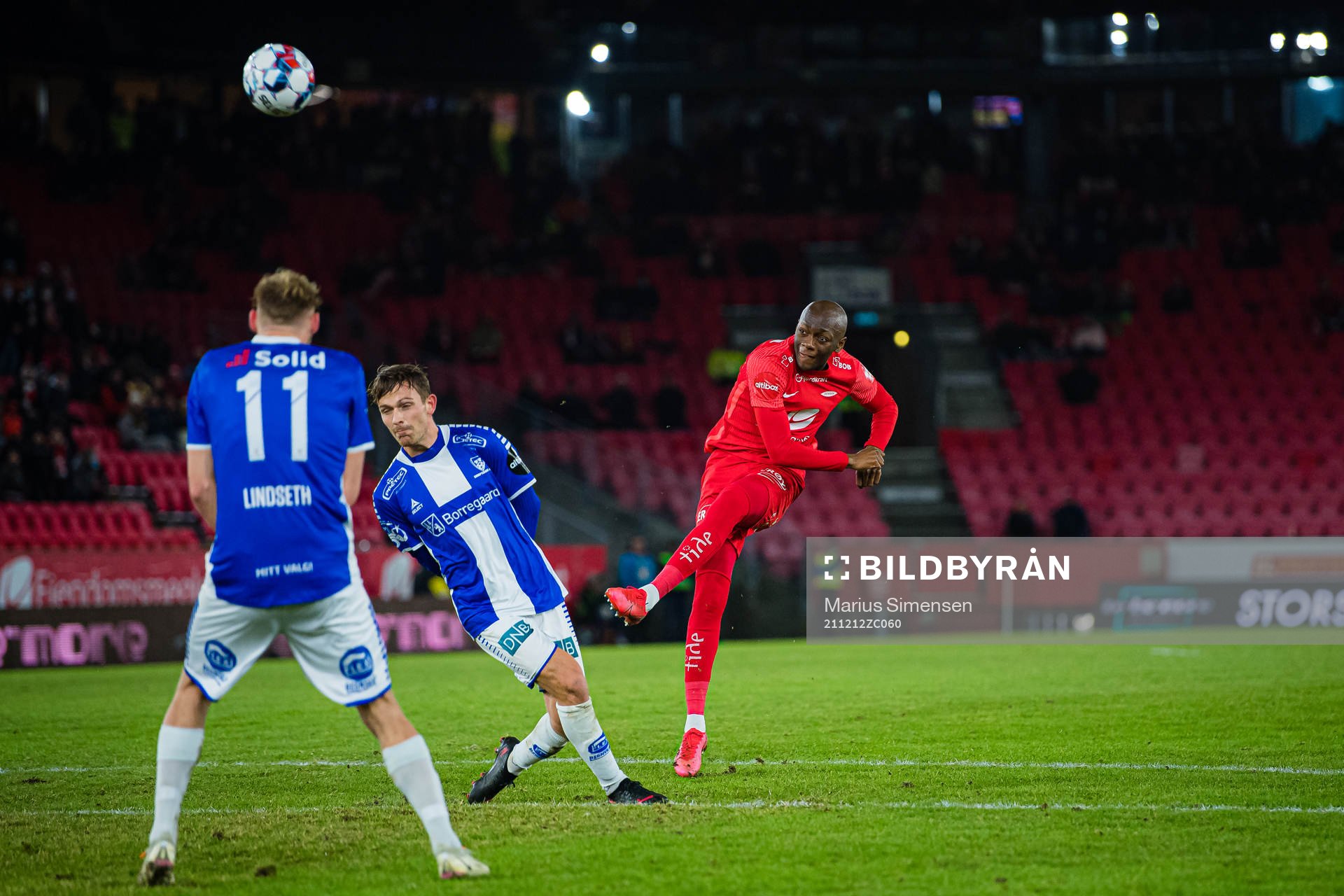 Monga Aluta Simba of Brann during the Eliteserien match between Brann and Sarpsborg 08 on December 12, 2021 in Bergen.