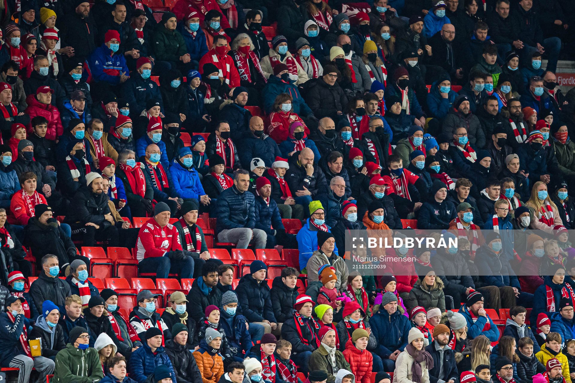 Spectators in the stands