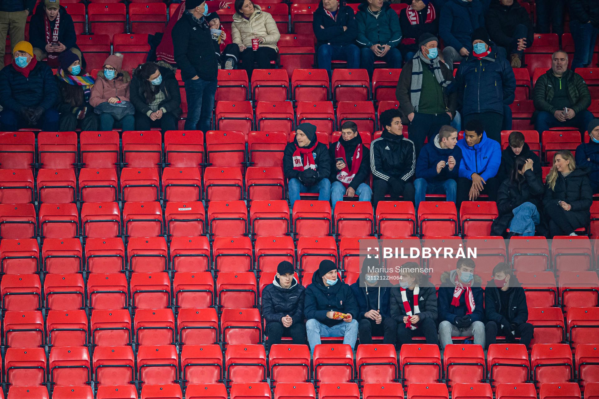 Spectators in the stands