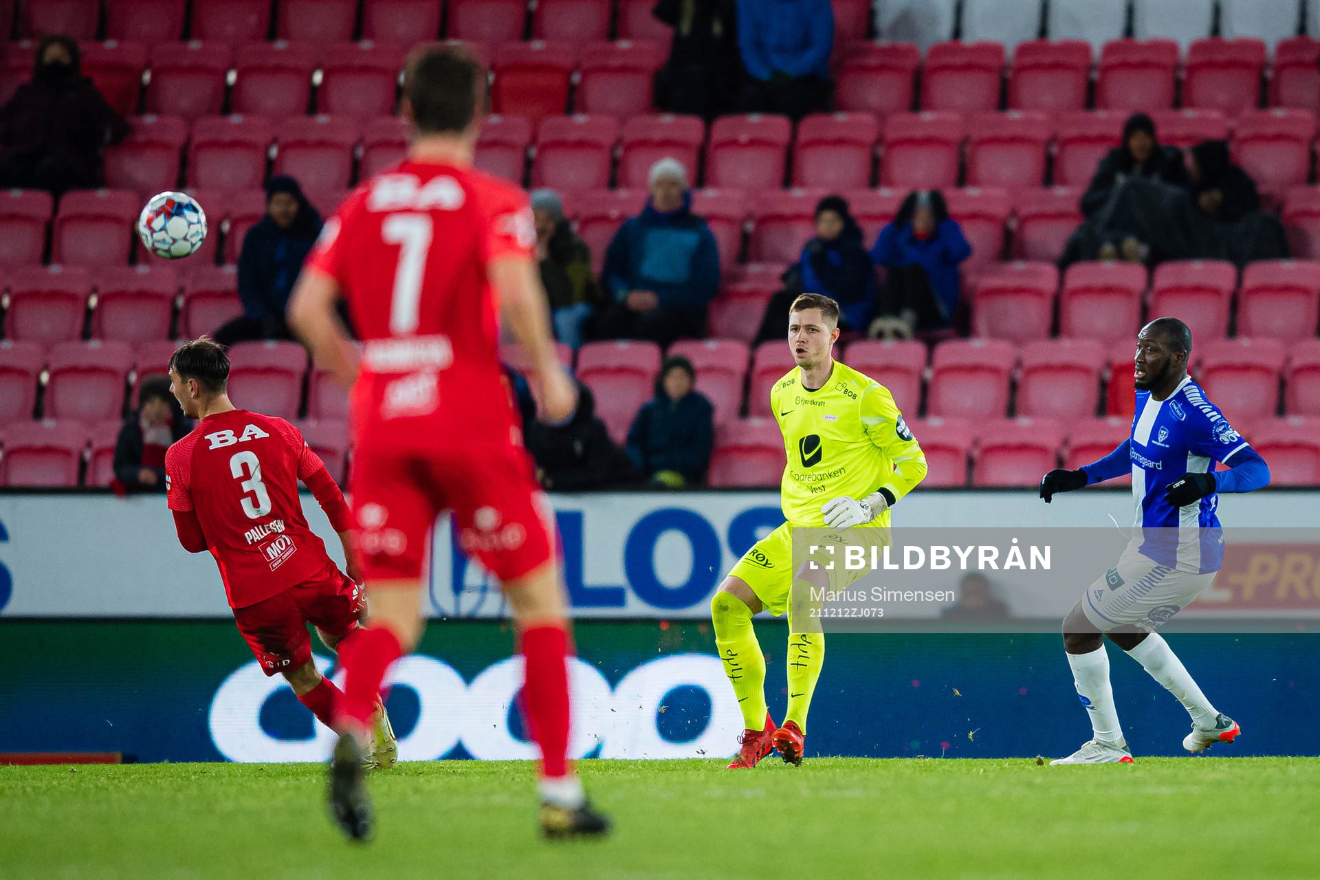Hannes Lennart Grill of Brann during the Eliteserien match between Brann and Sarpsborg 08 on December 12, 2021 in Bergen.