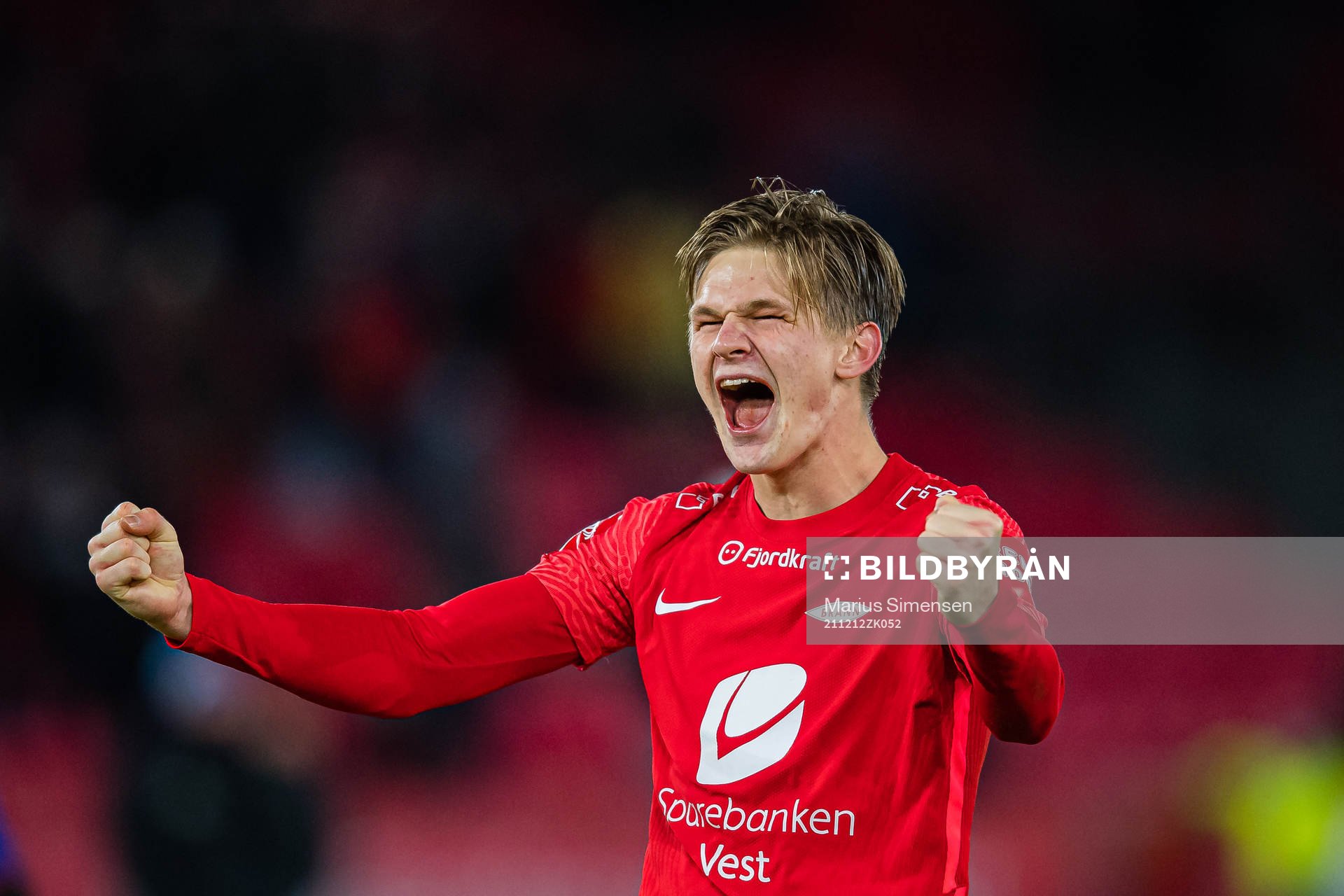 David Møller Wolfe of Brann celebrates