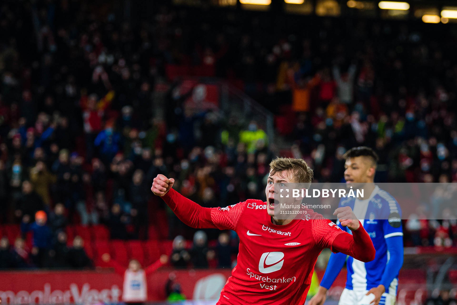Aune Selland Heggebø of Brann celebrates