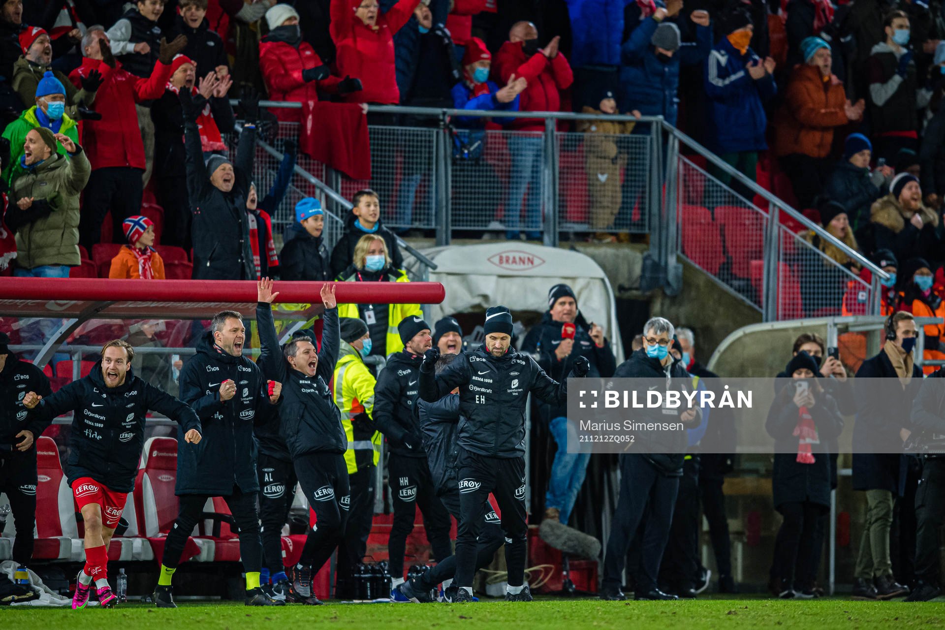 Petter Dahle Strand, Håkon Eikemo Opdal of Brann and Eirik
