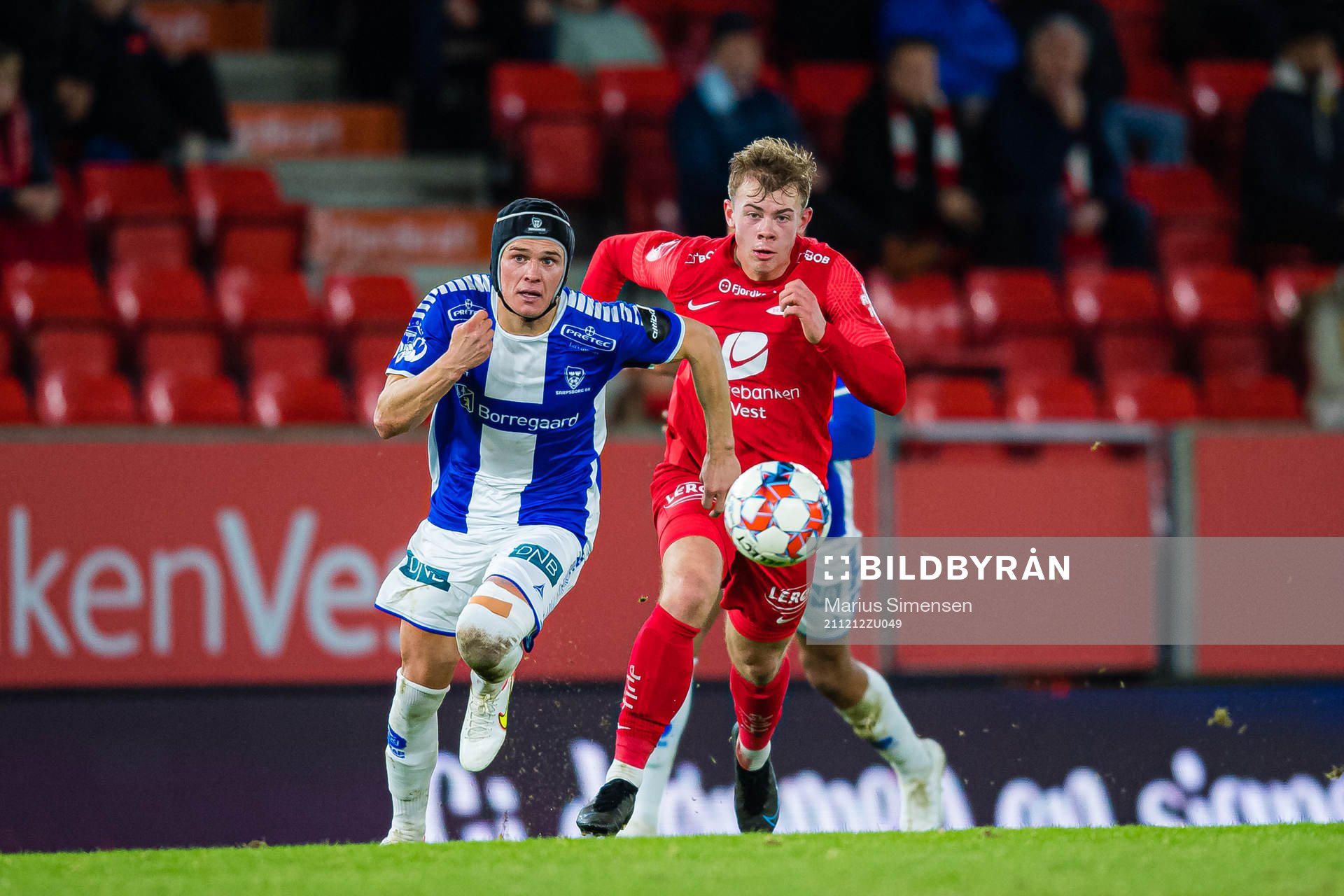 Bjørn Inge Utvik of Sarpsborg 08 and Aune Selland Heggebø