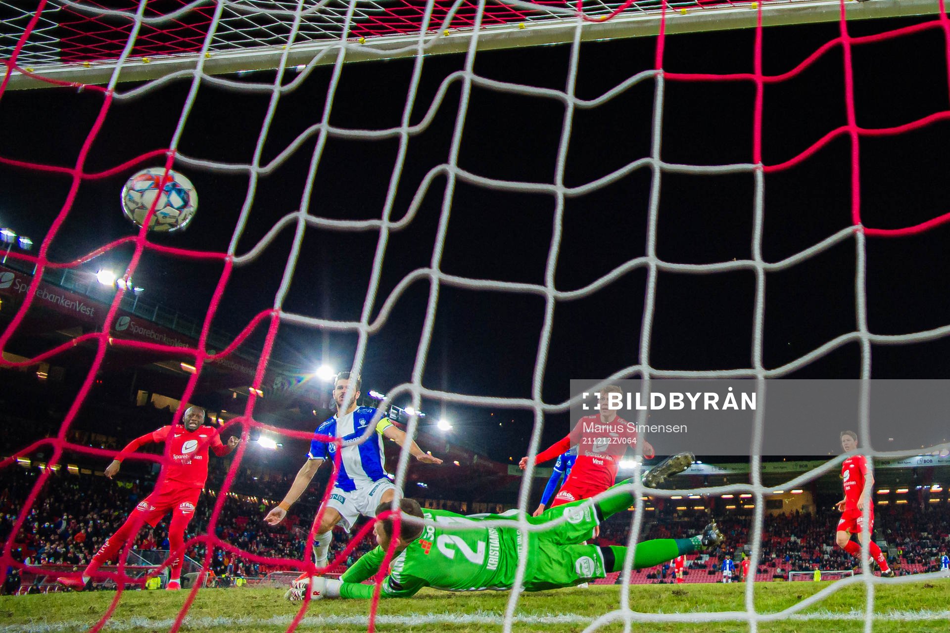 Aune Selland Heggebø of Brann scores the 1-0 goal