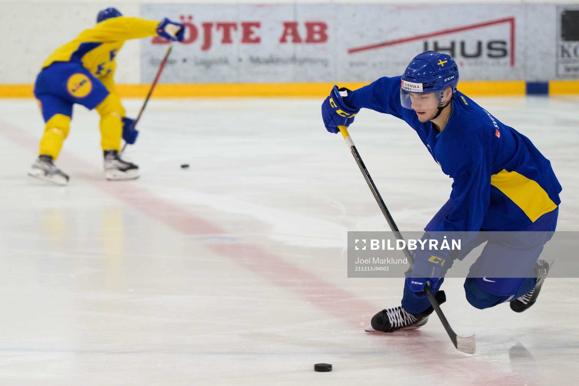 William Eklund of the Swedish under-20 national ice hockey