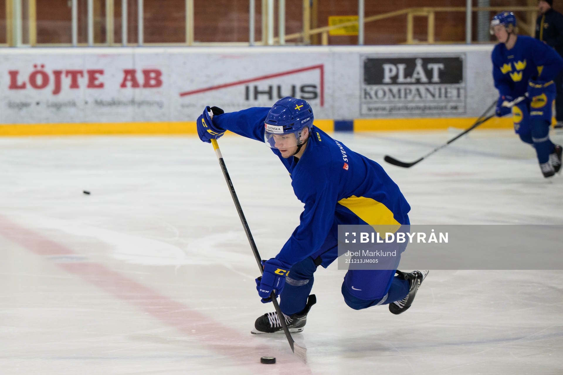 William Eklund of the Swedish under-20 national ice hockey