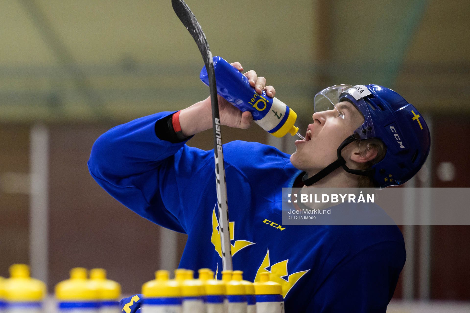 Simon Edvinsson of the Swedish under-20 national ice hockey