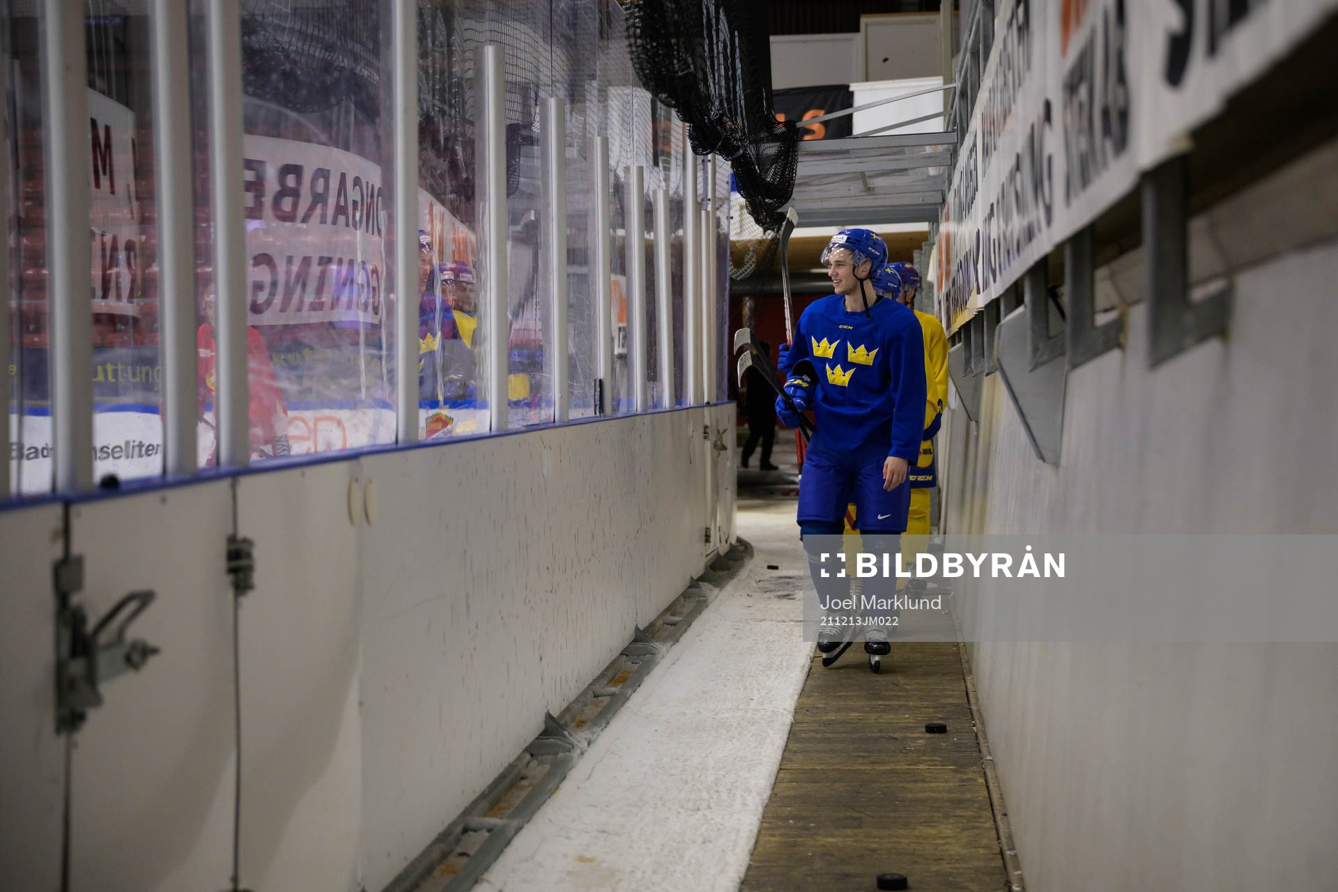 William Eklund of the Swedish under-20 national ice hockey