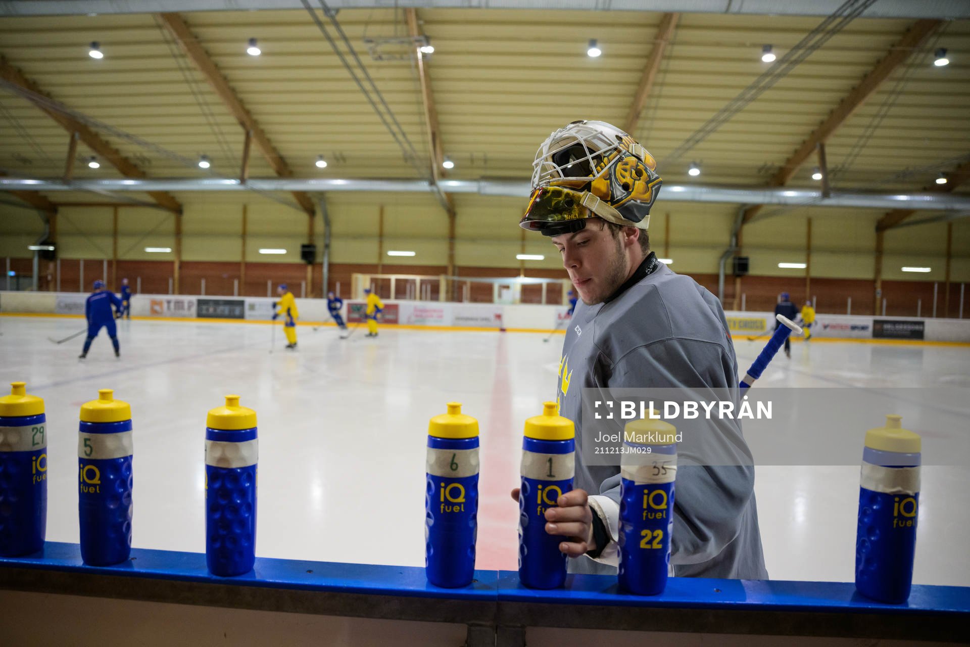 Goaltender Jesper Wallstedt of the Swedish under-20