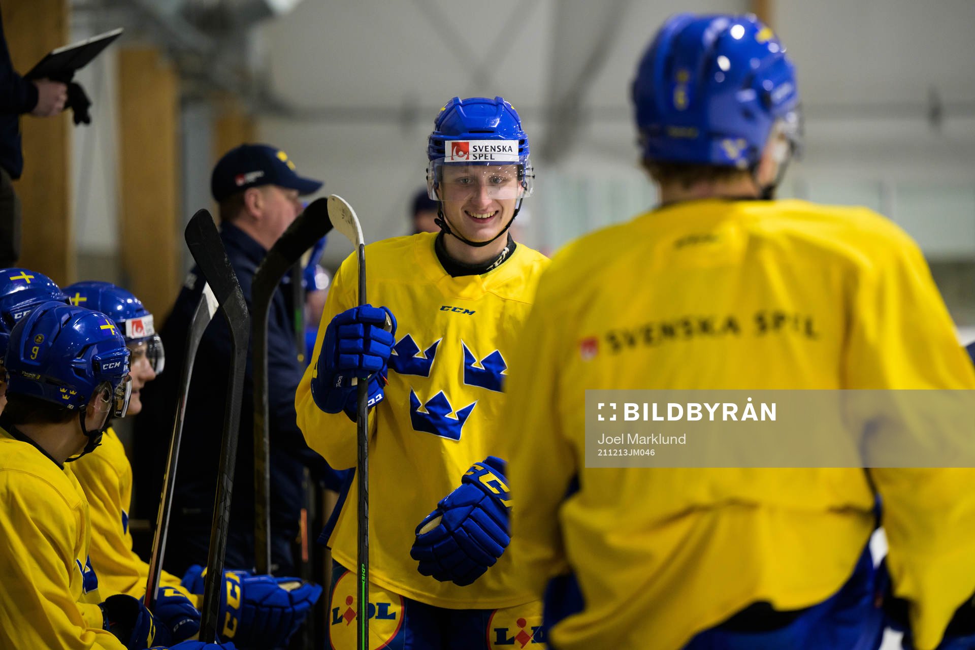 Oskar Magnusson of the Swedish under-20 national ice hockey