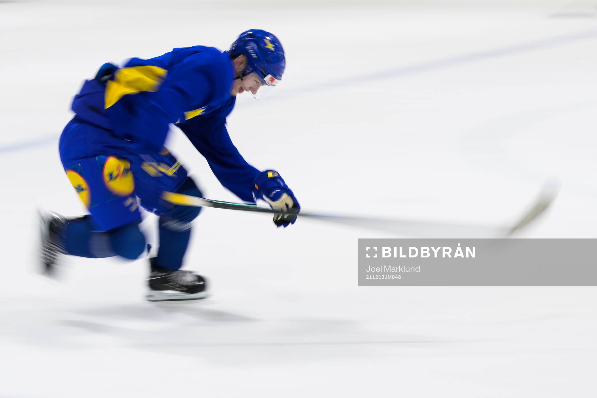 William Eklund of the Swedish under-20 national ice hockey
