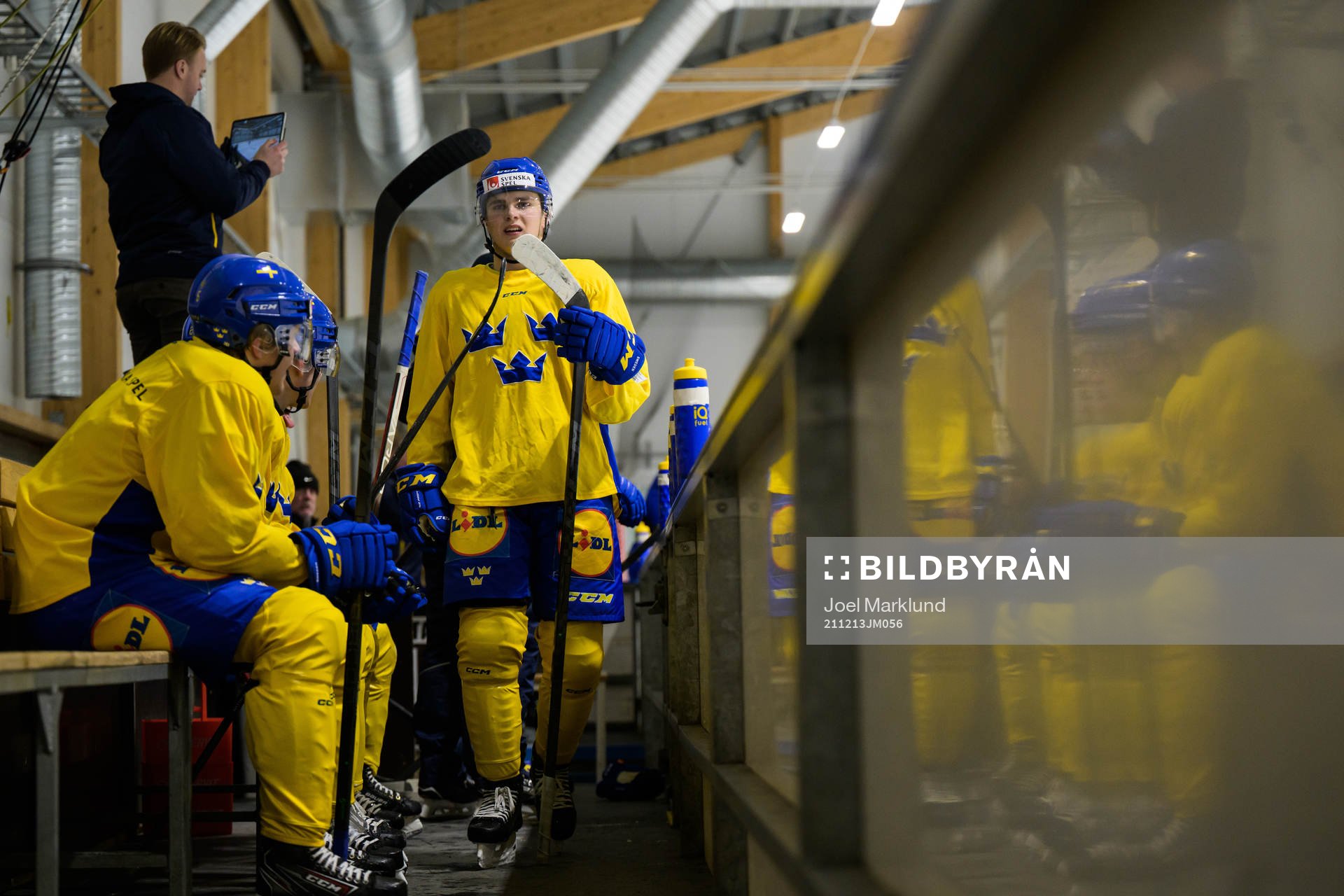 Elliot Ekmark of the Swedish under-20 national ice hockey