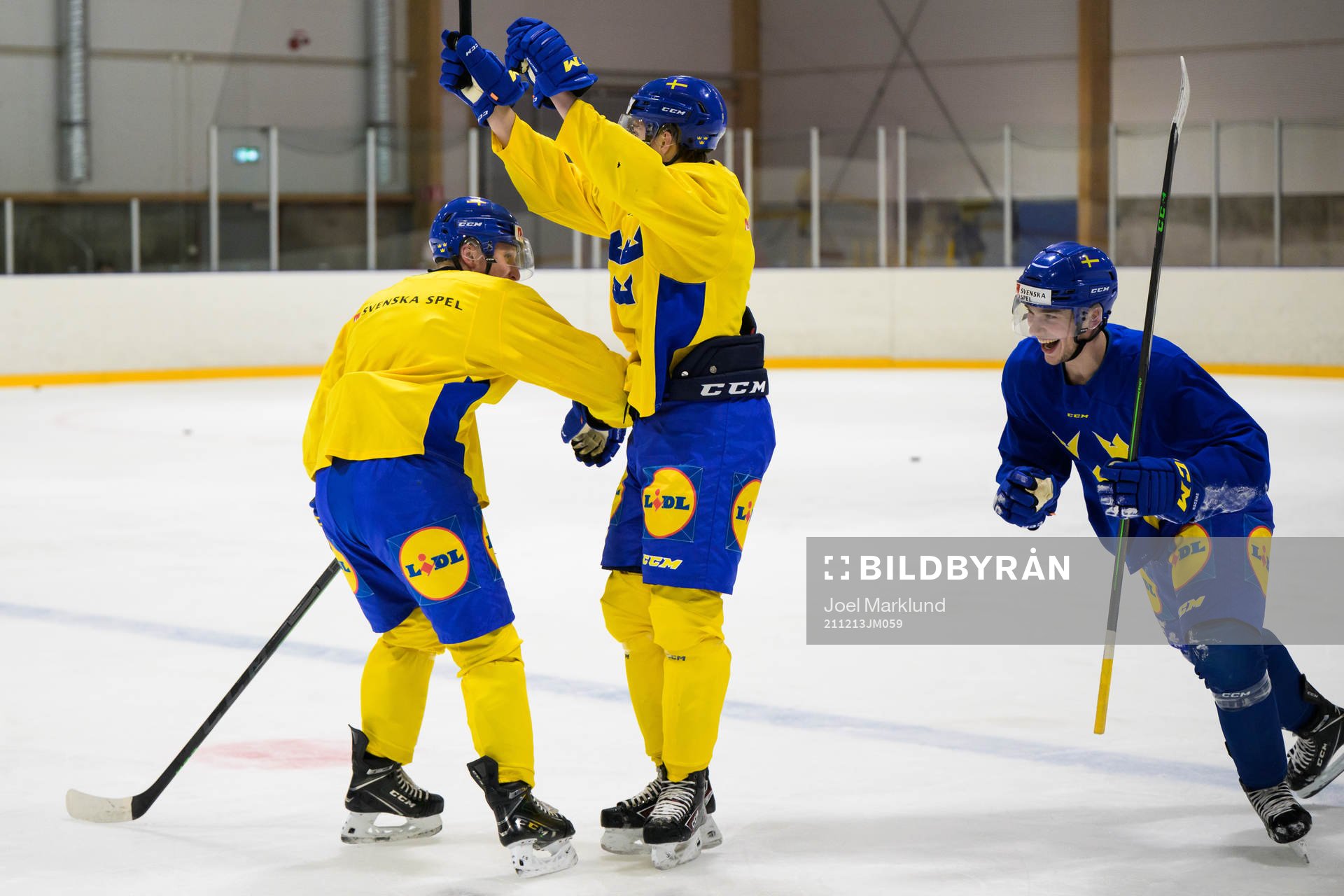 Oskar Magnusson, Daniel Ljungman and William Eklund of the