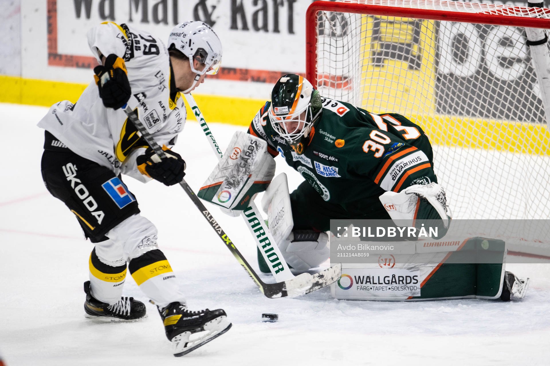 Kristianstads målvakt Olof Lindbom mot Västerås