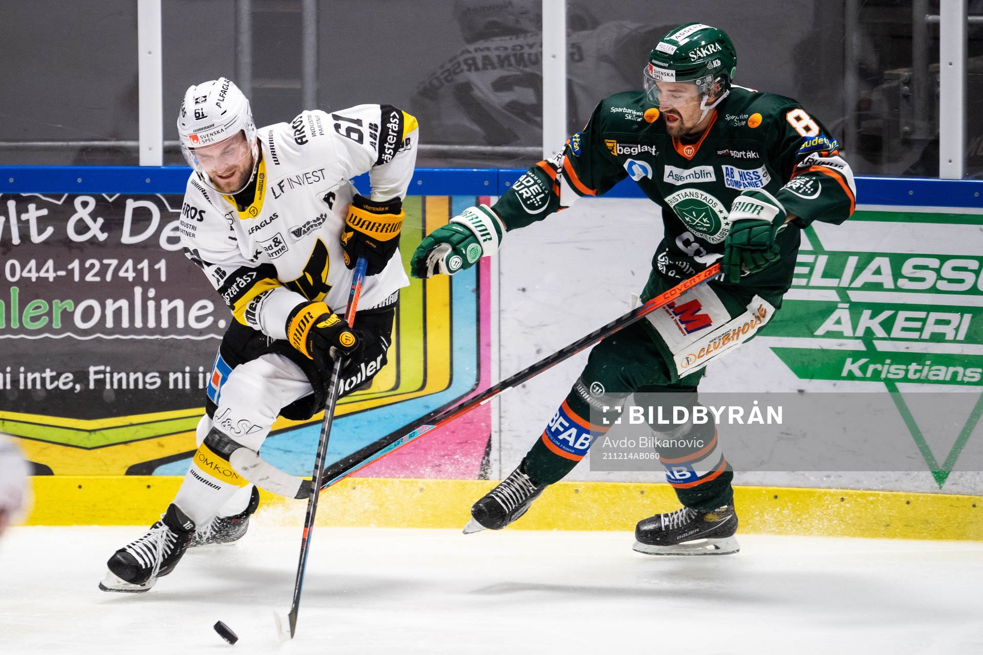 Västerås Daniel Gunnarssonoch Kristianstads Robin Carlsson