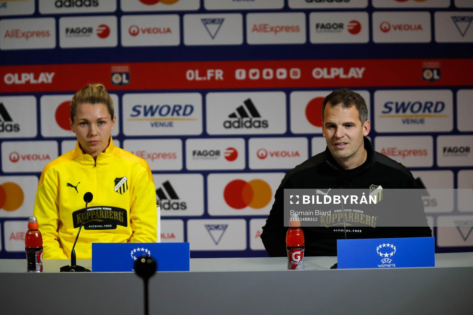 Jennifer Falk of Hacken  and Robert Vilahamn coach of Hacken