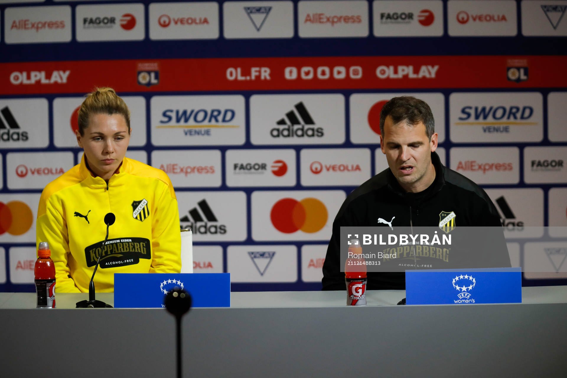 Jennifer Falk of Hacken  and Robert Vilahamn coach of Hacken