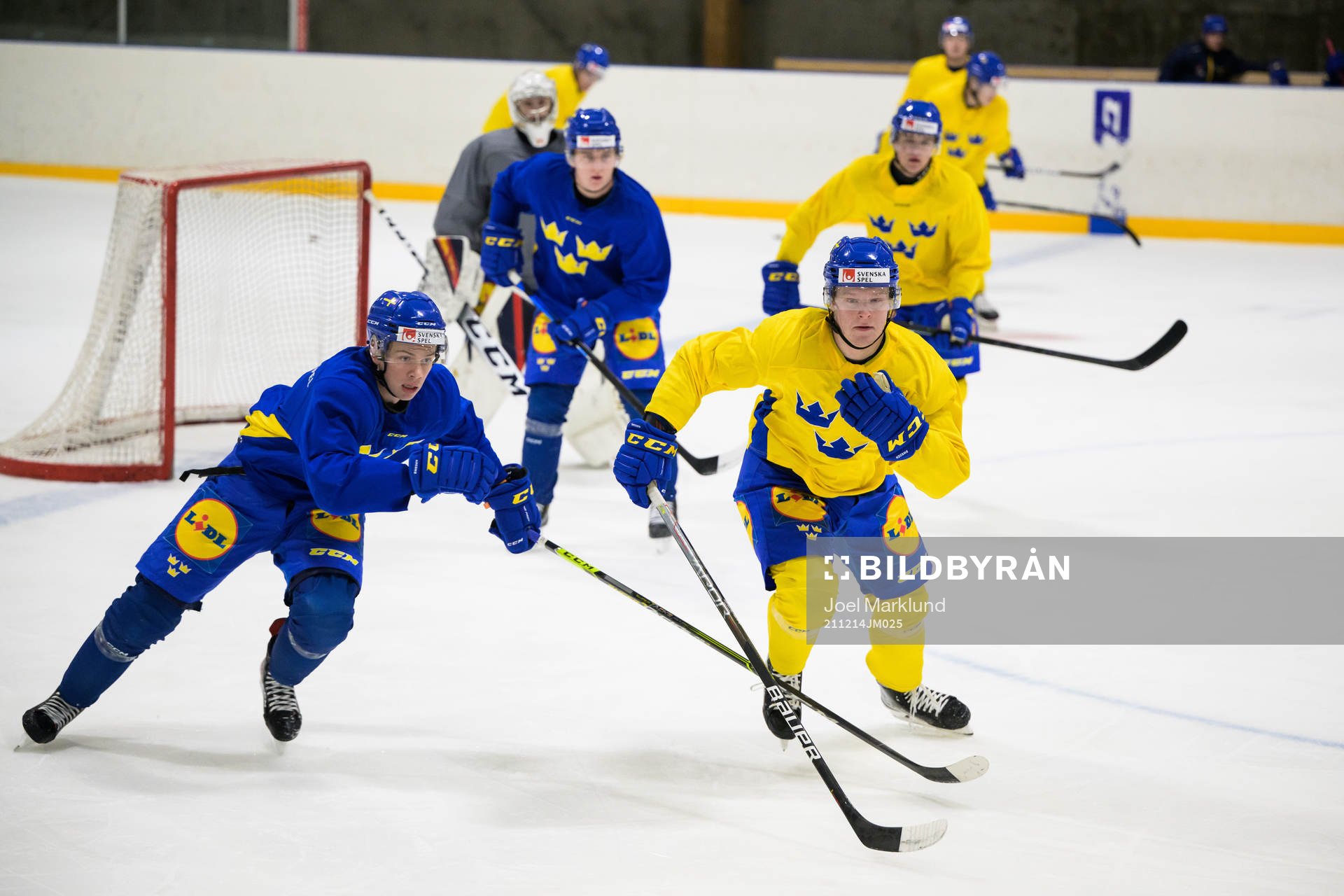 Albert Sjöberg and Åke Stakkestad of the Swedish under-20