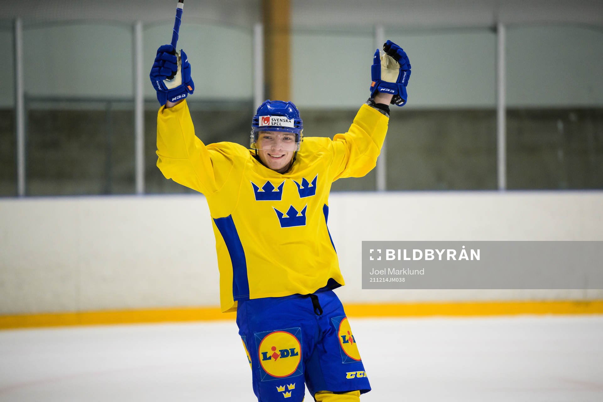 Zion Nybeck of the Swedish under-20 national ice hockey