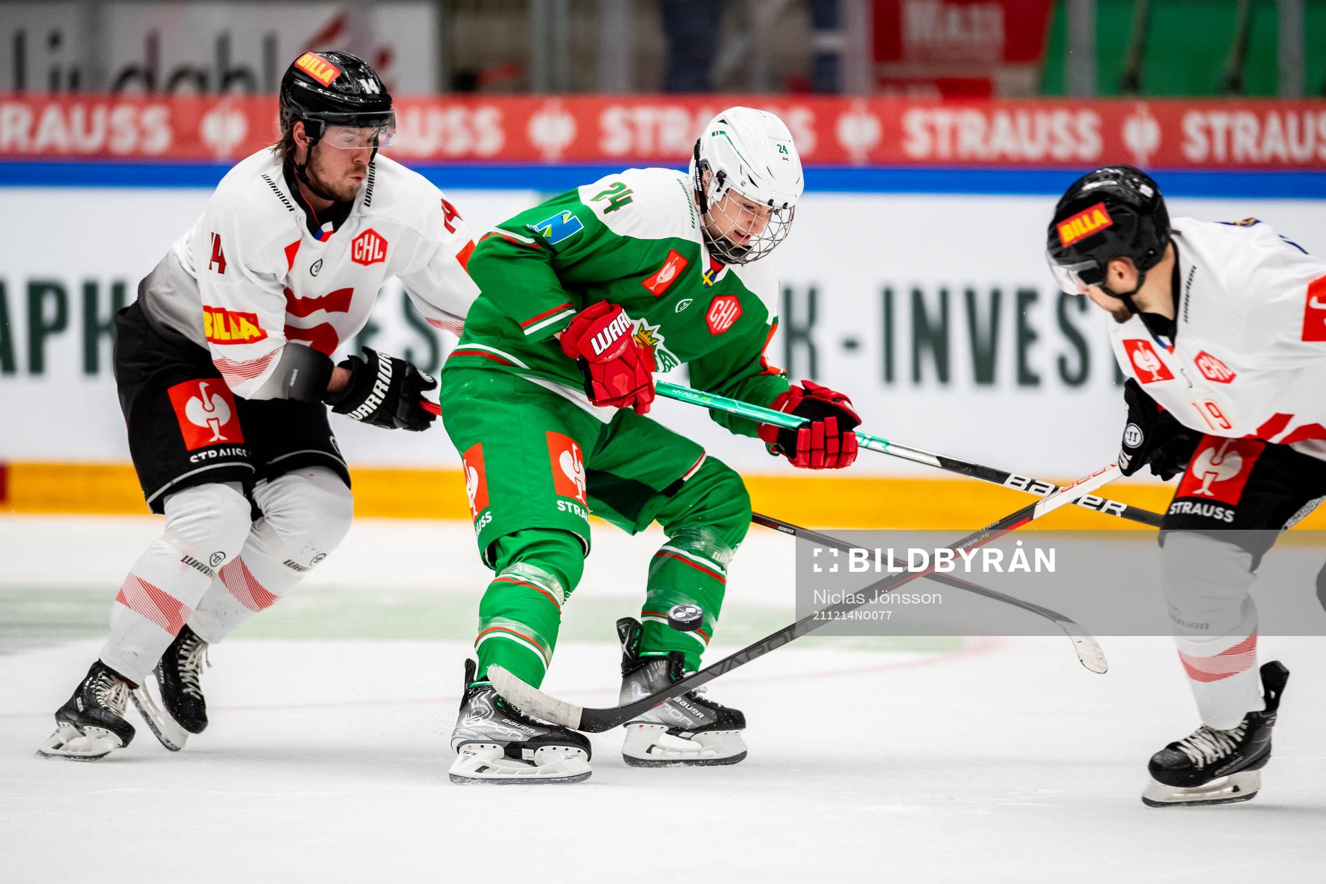 Filip Chlapík of Sparta Prag and Marco Kasper of Rögle