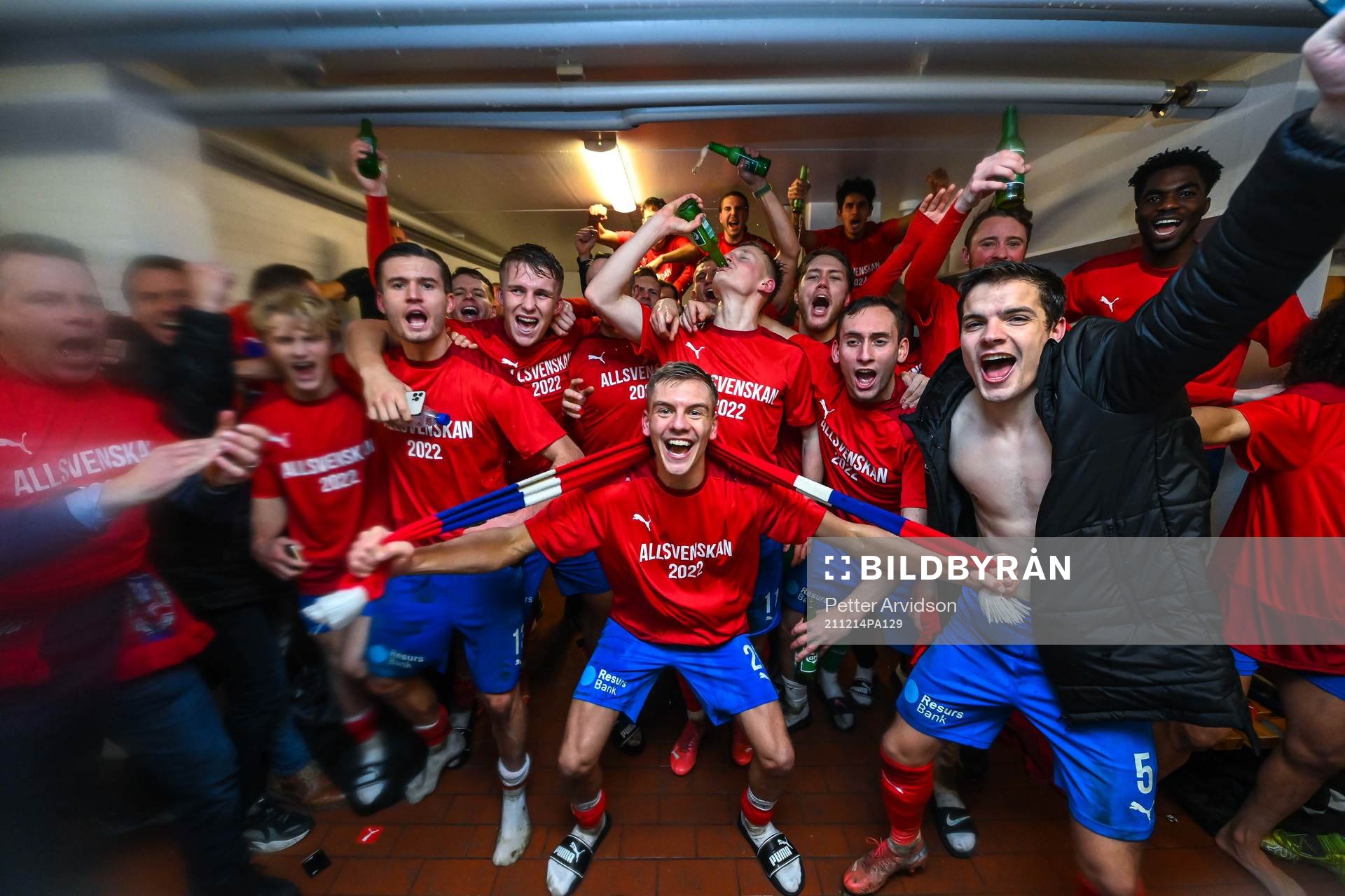 Helsingborgs spelare jublar