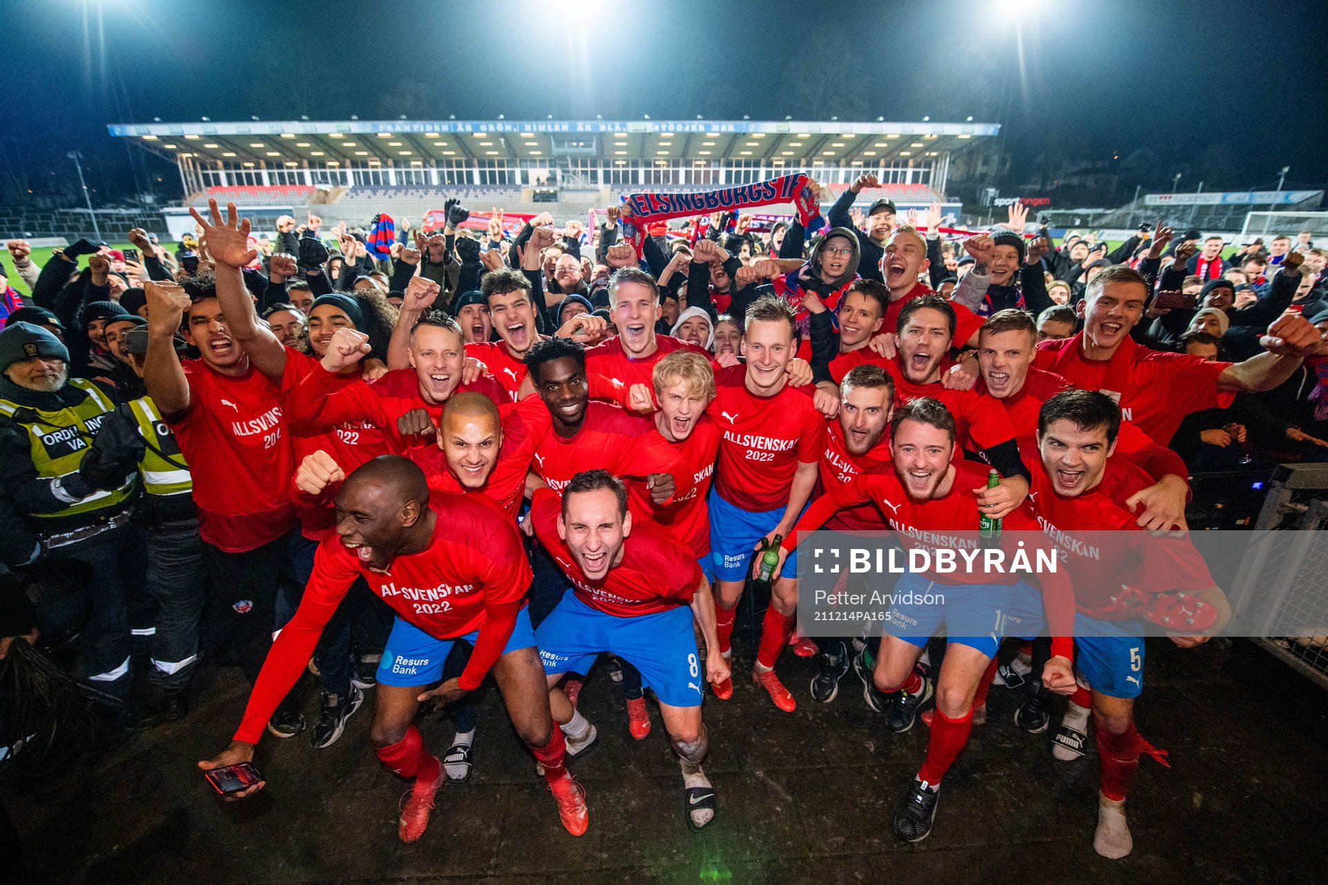 Helsingborgs spelare jublar