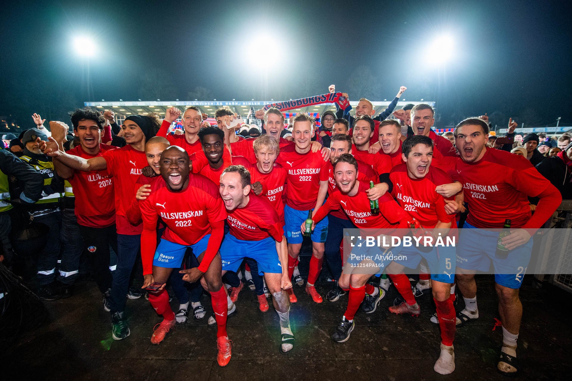 Helsingborgs spelare jublar