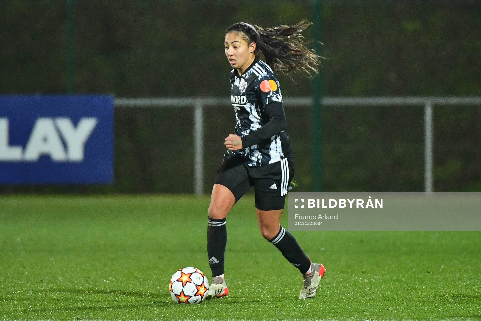 Selma BACHA of Lyon during the UEFA Women's Champions League match between Lyon and Häcken on December 15, 2021 in Lyon, France. 