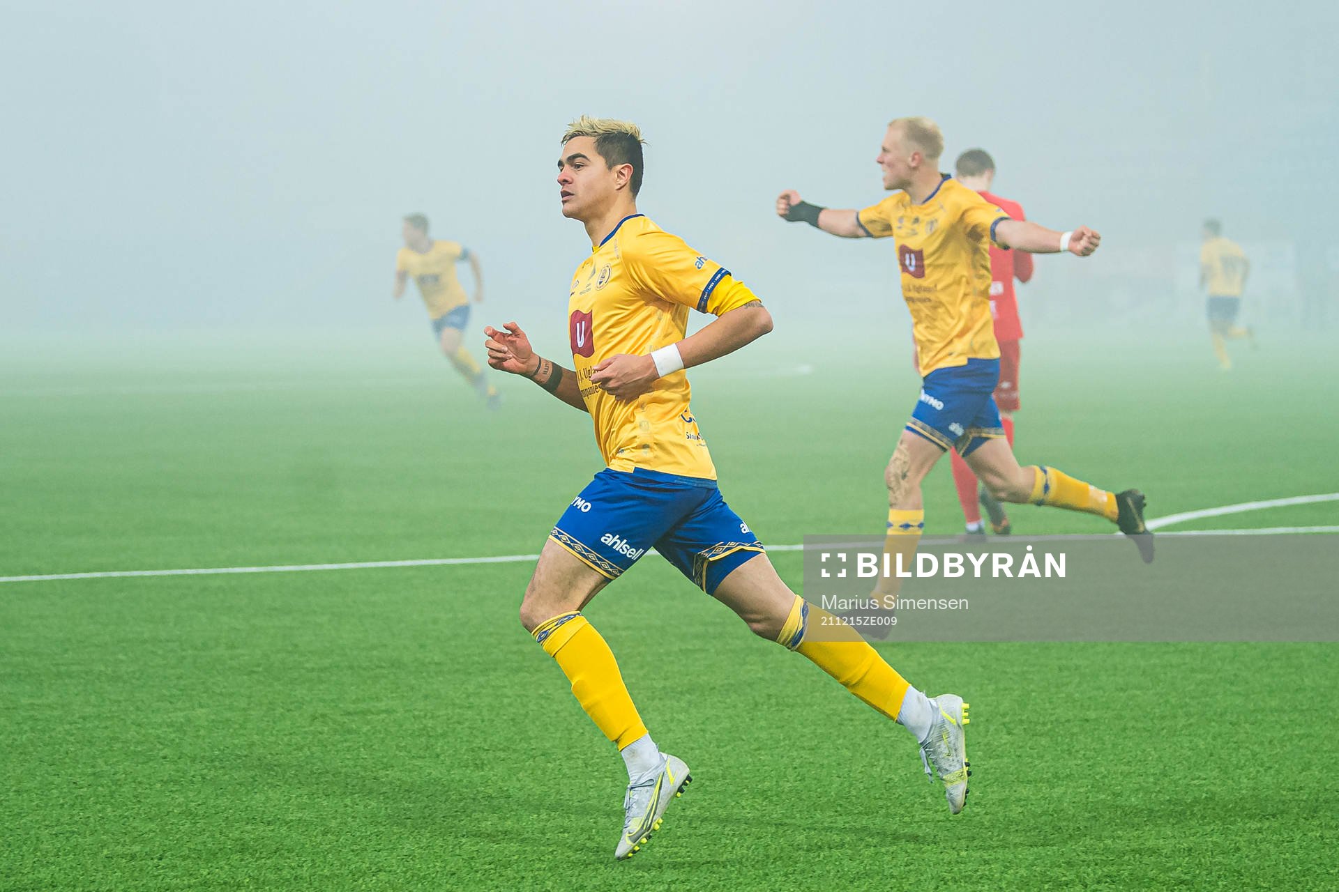 Diego de Jesus Campos Ballestero of Jerv celebrates