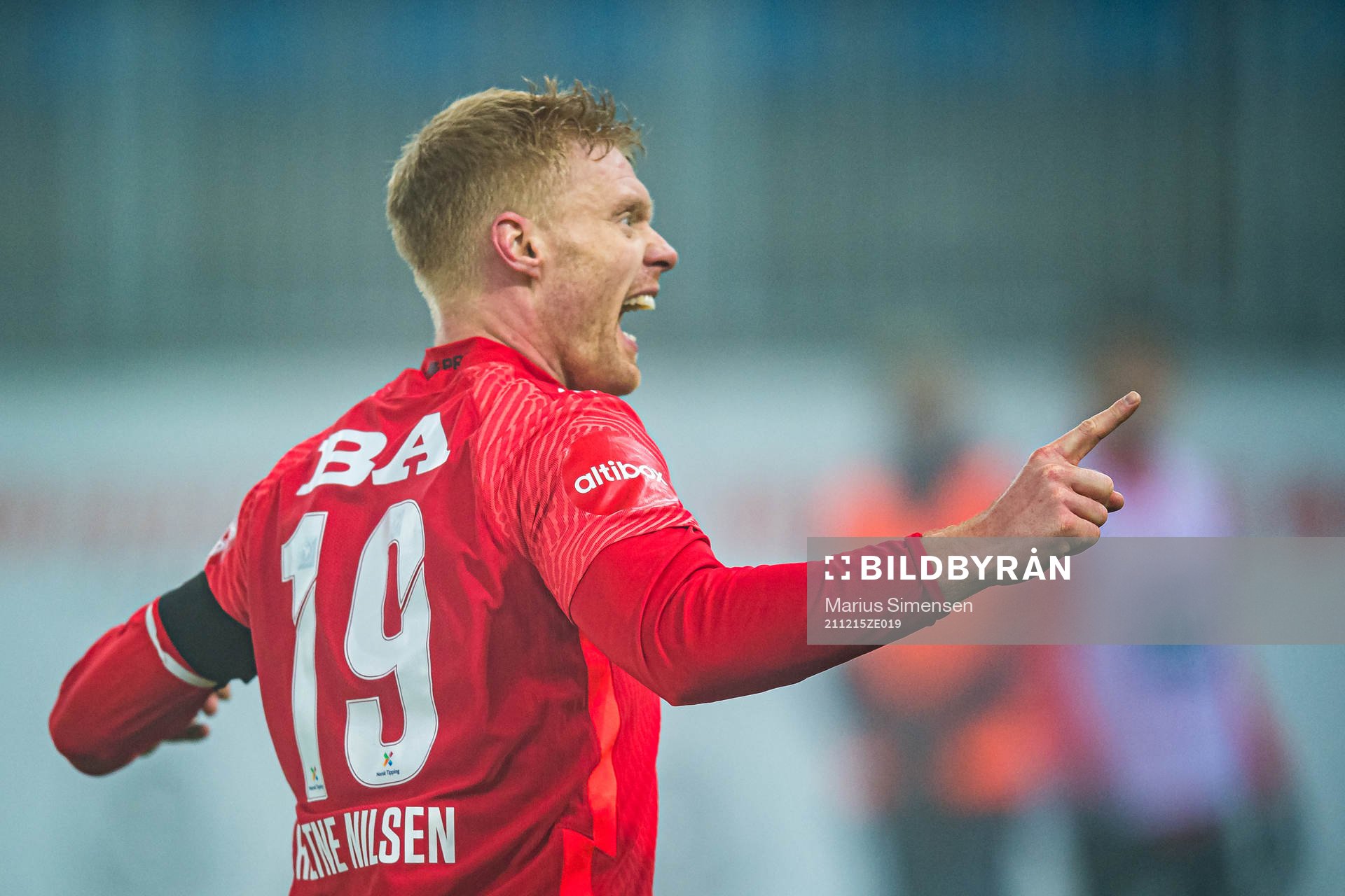 Sivert Heltne Nilsen of Brann celebrates