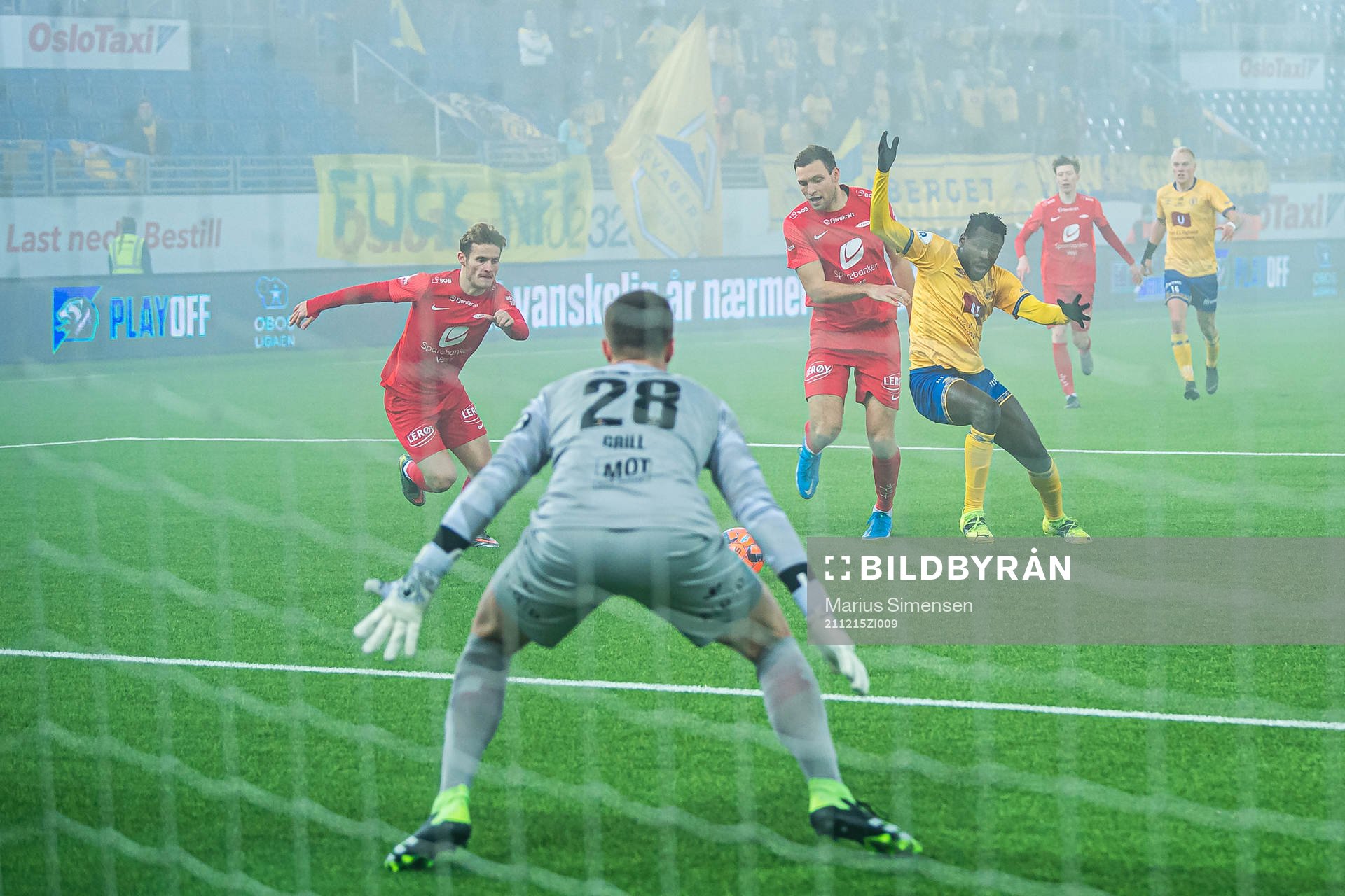 Runar Ullaland Hove of Brann and Shuaibu Lalle Ibrahim of