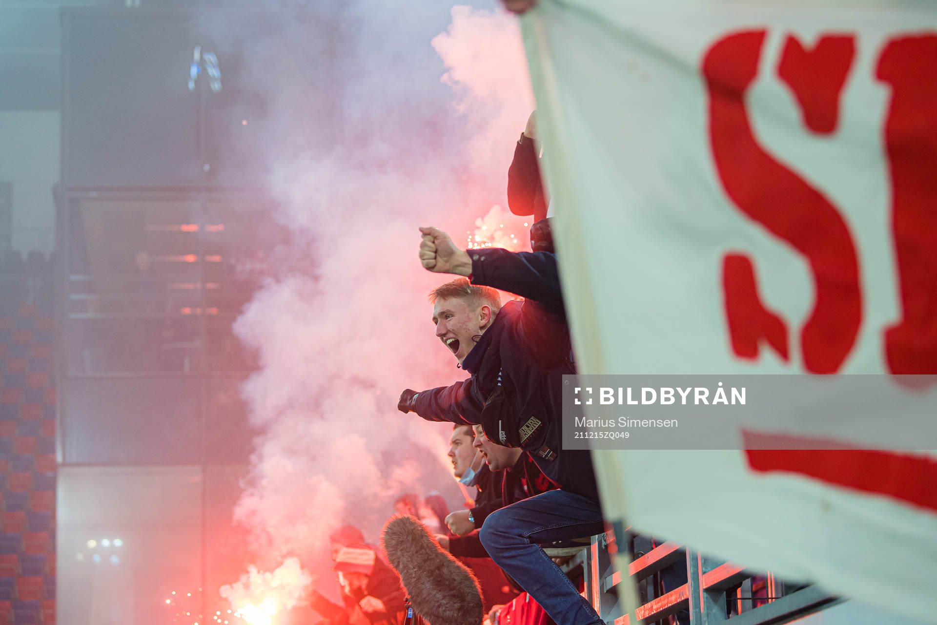 Spectators in the stands