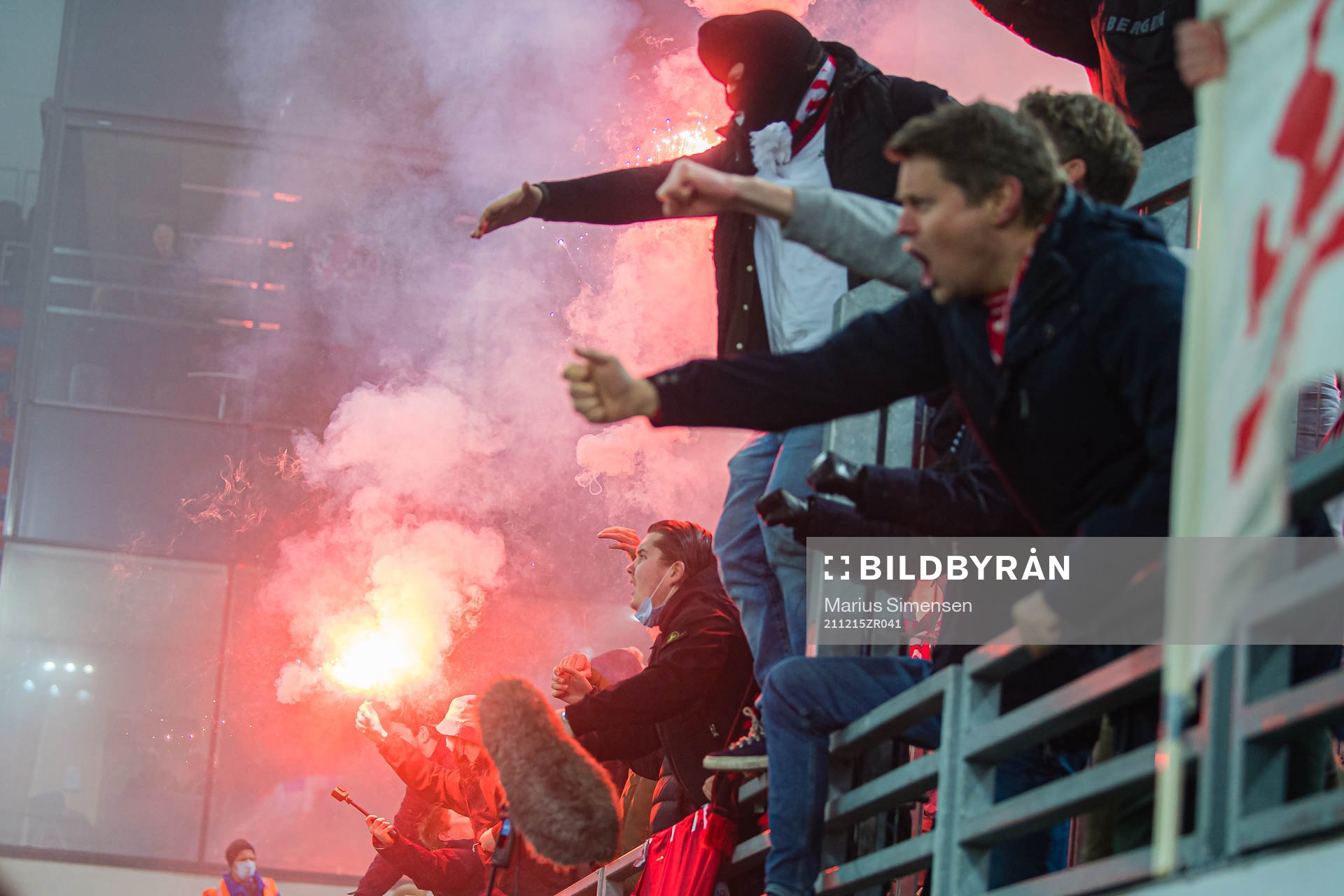 Spectators in the stands
