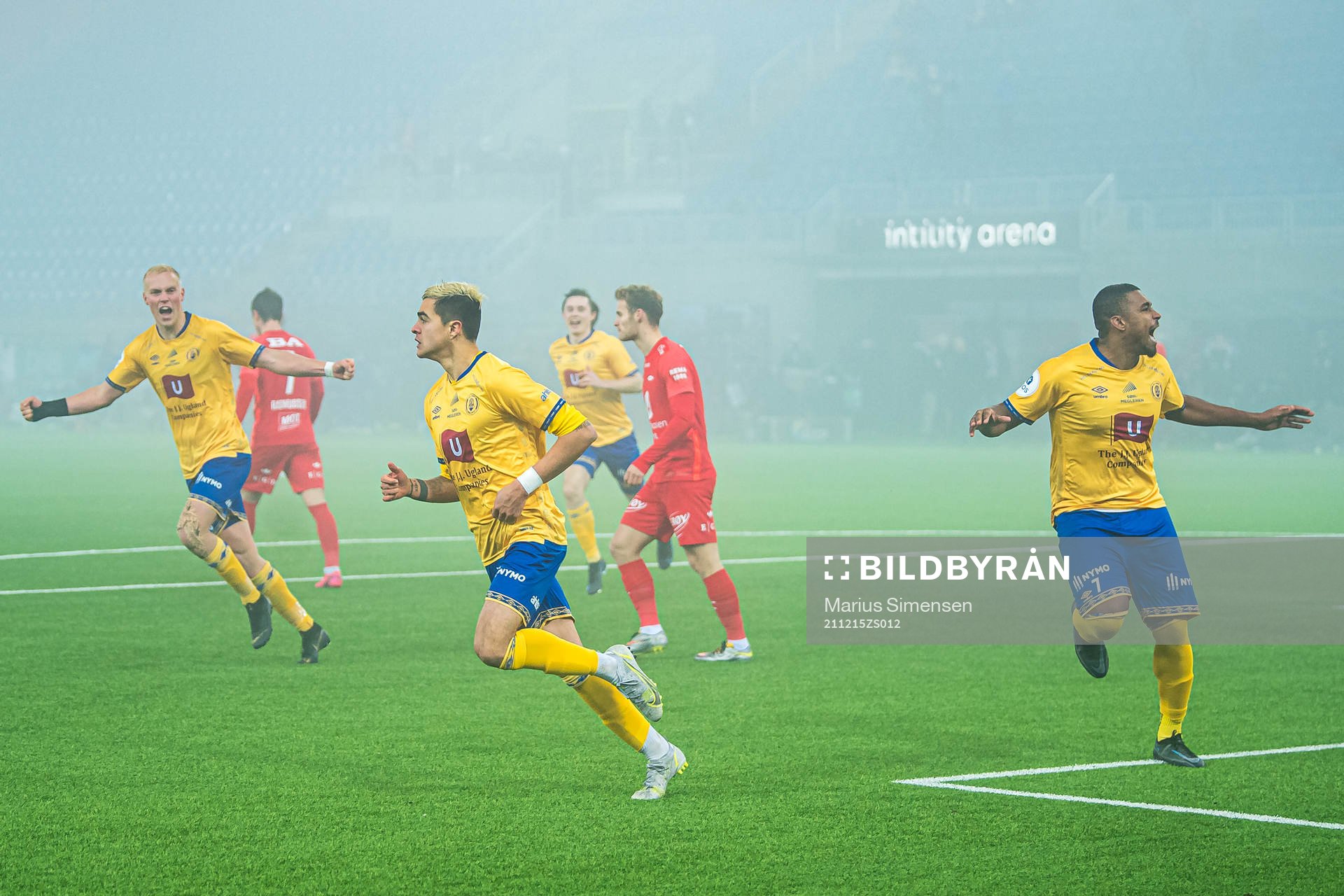 Diego de Jesus Campos Ballestero of Jerv celebrates
